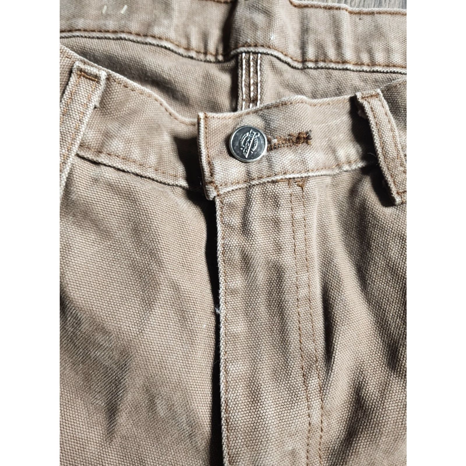 Dickies VINTAGE Dickies Jeans Canvas Pants Carpenter 30x32 Brown Mens 1990s Grunge Flat Front Cotton/Cotton Blend Brazil Mexico Bottoms Size US 30 / EU 46 - 7 Thumbnail