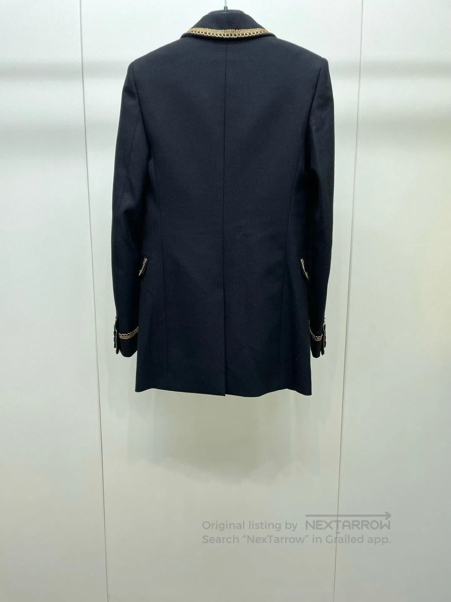 Saint Laurent Paris Saint Laurent Gold Trim Embroidered Blazer. Size XXS / US 00 / IT 34 - 2 Thumbnail