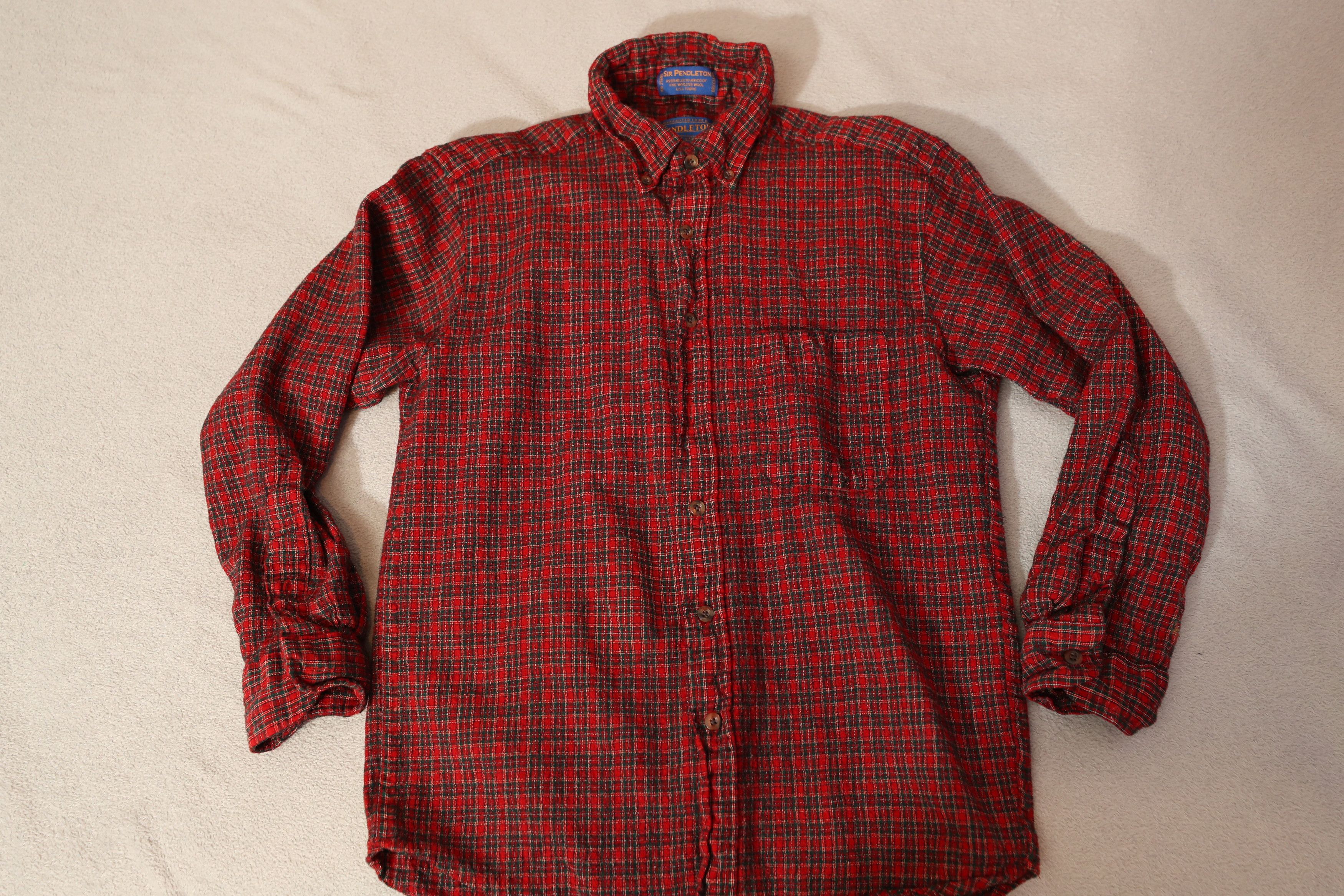 Pendleton Vintage Sir Pendleton Red Wool Flannel (M) Size US M / EU 48-50 / 2 - 3 Thumbnail