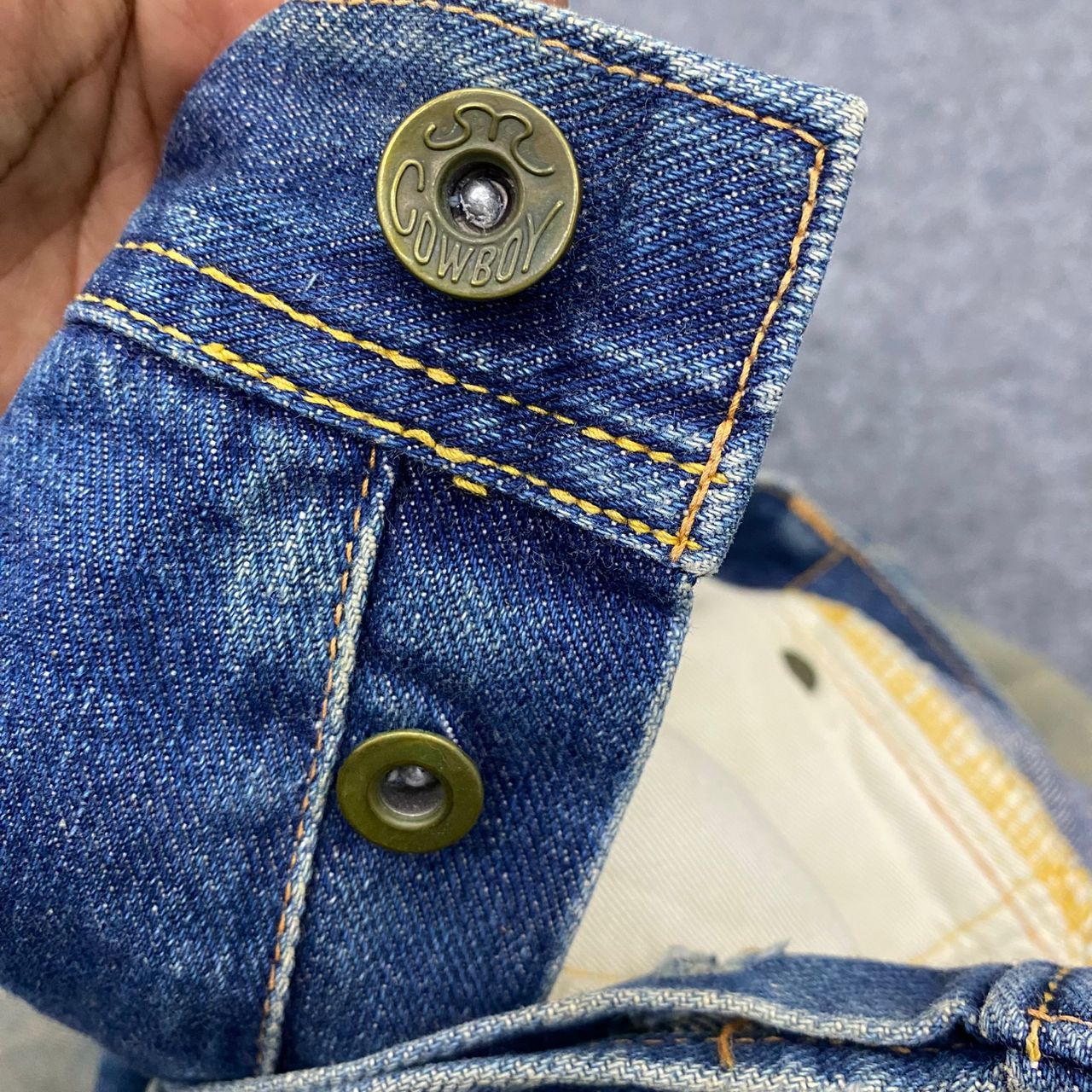 Evisu 💥Best Offer💥Vintage Evis Cowboy Selvegde Distressed Denim Size US 31 - 17 Thumbnail