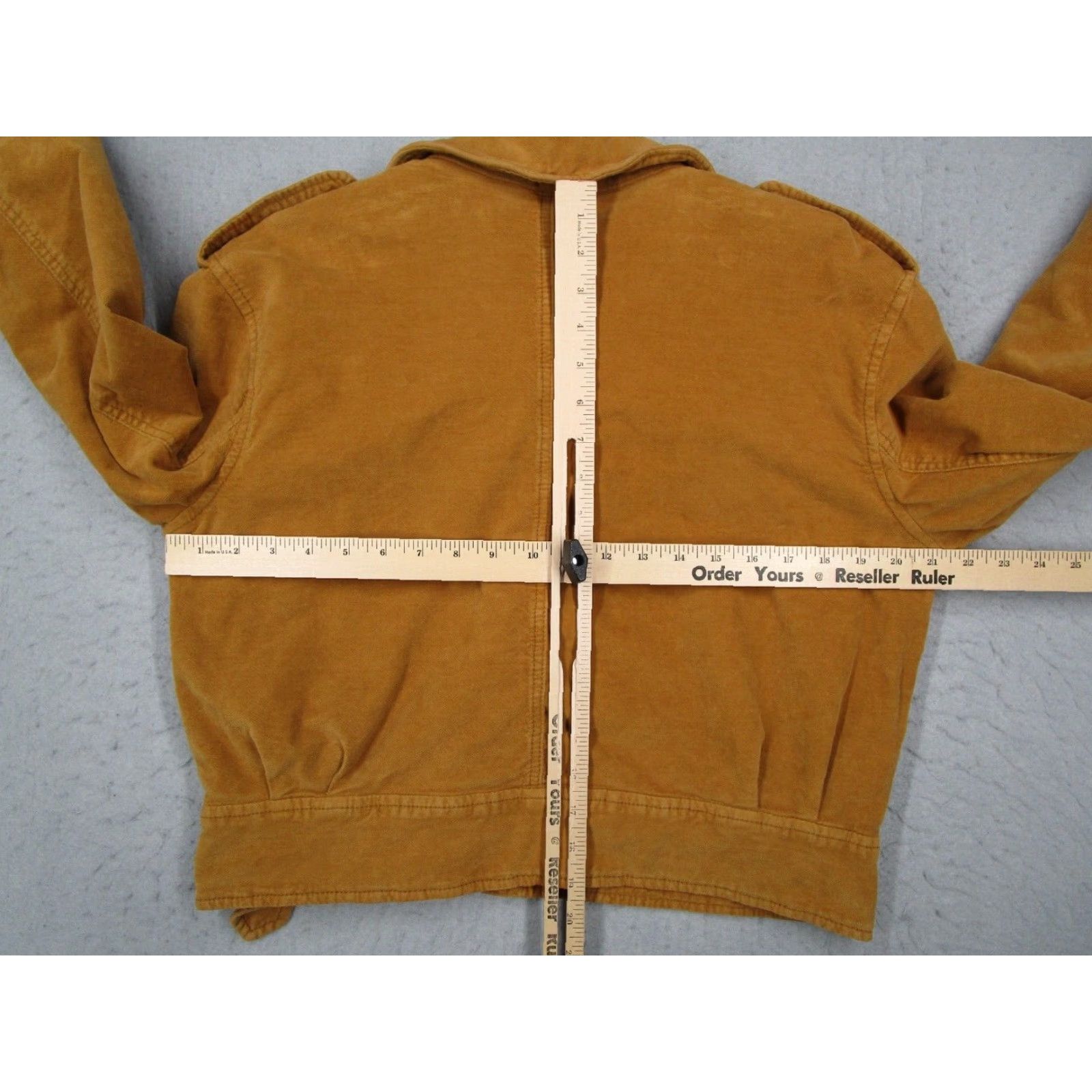 Free People Free People Brown Corduroy Cropped Jacket Womens Large Long Sleeve Button Up Size L / US 10 / IT 46 - 6 Thumbnail