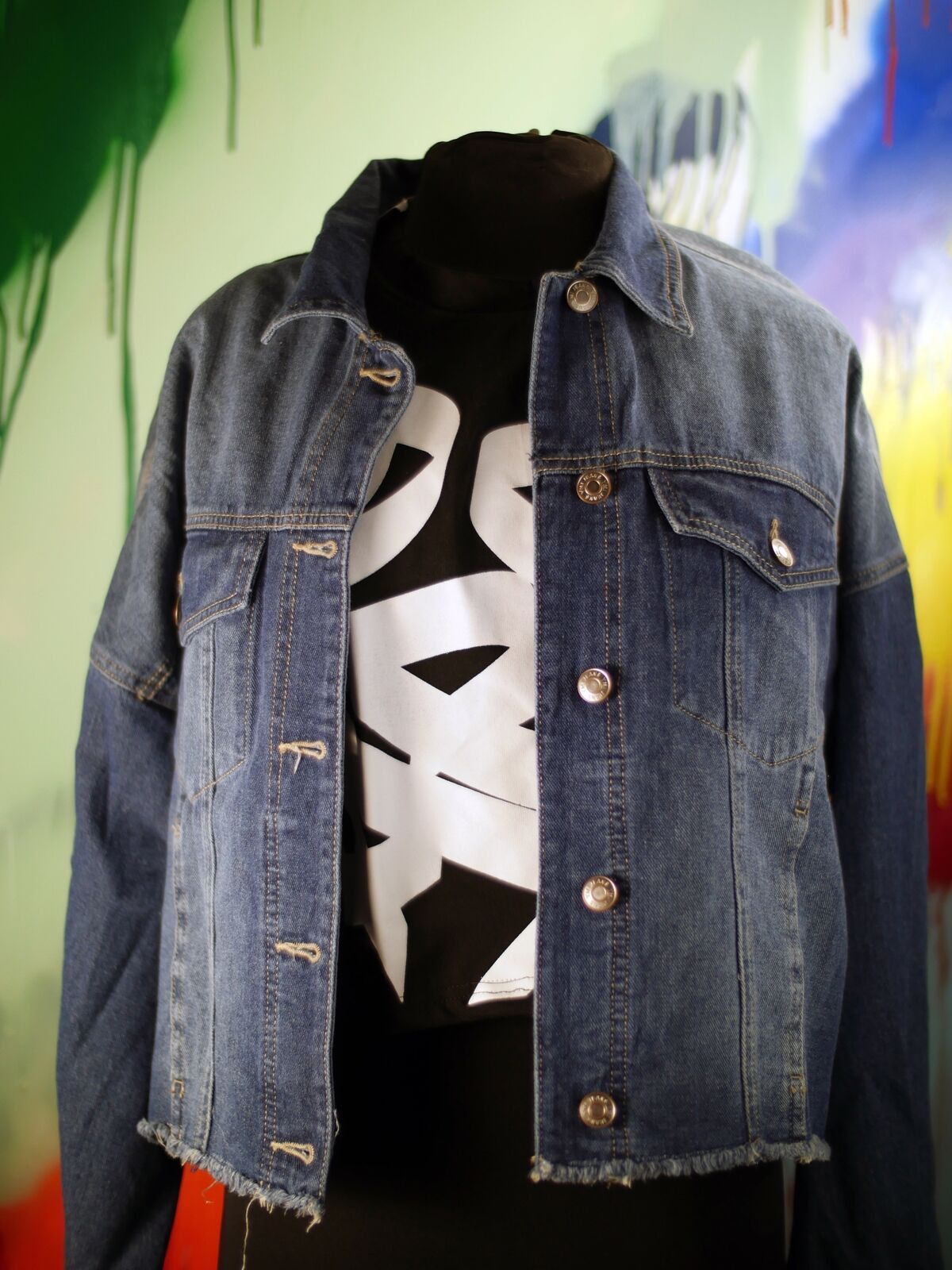 Merona Astronaut Peruvian Denim Jacket with Bolivian Fabric Size M / US 6-8 / IT 42-44 - 7 Thumbnail
