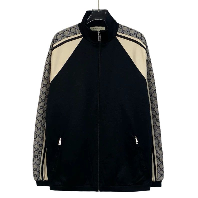 Gucci Gucci Color block side logo printed lapel zipper jacket 250 Size US S / EU 44-46 / 1 - 1 Thumbnail