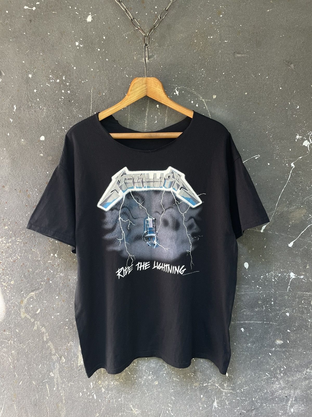 Metallica Vintage Metallica 2007 Ride The Lightning T-Shirt Black Size US XL / EU 56 / 4 - 1 Thumbnail