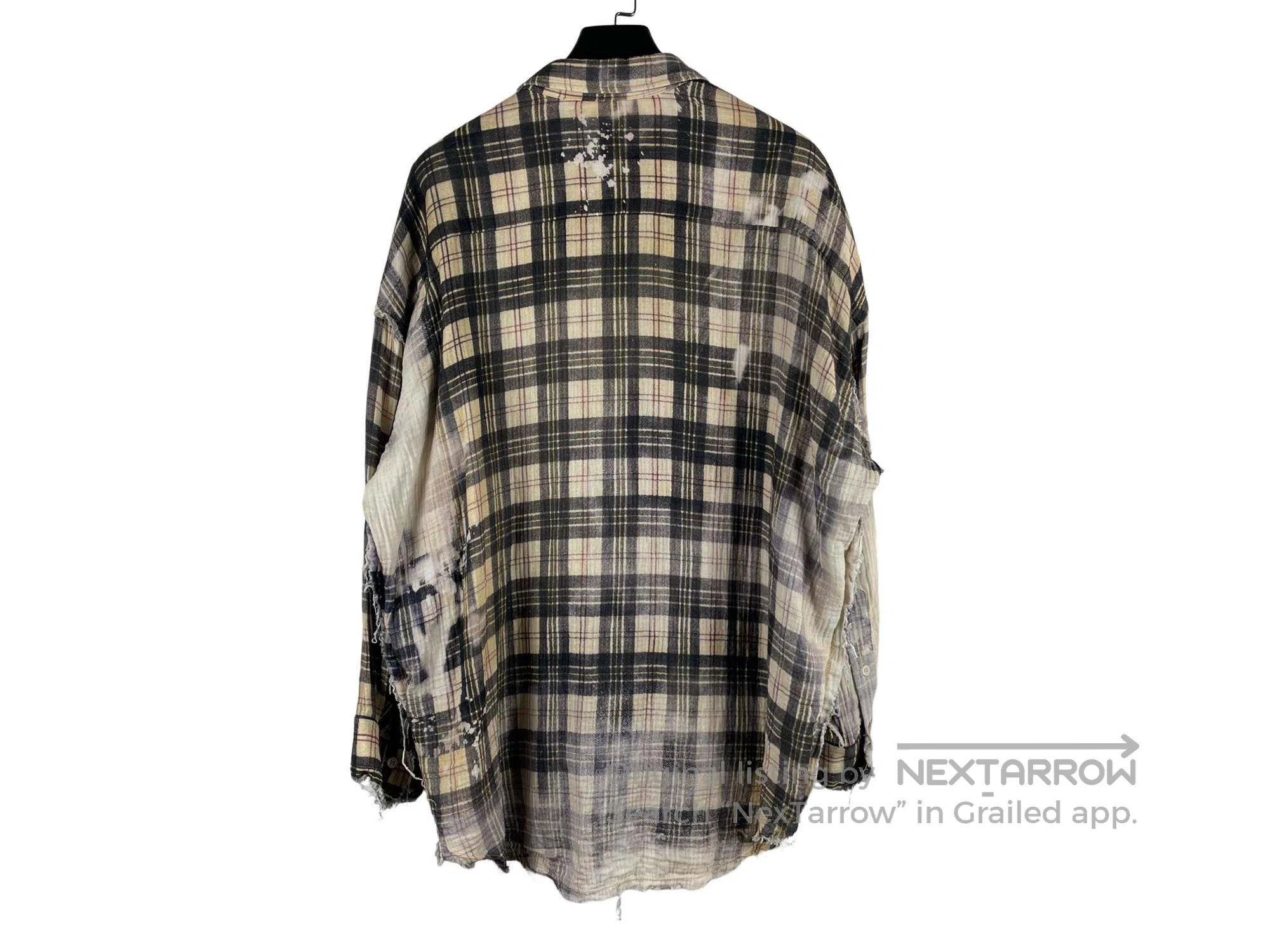 R13 R13 Distressed Frayed Loose Plaid Shirt Size US S / EU 44-46 / 1 - 2 Thumbnail