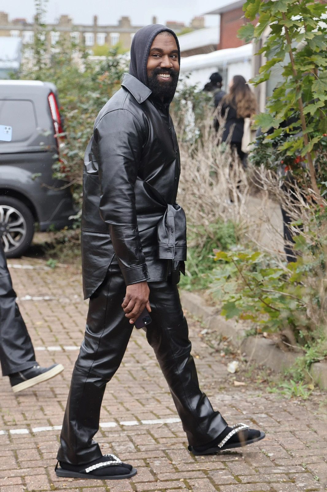 Gap GAP 00s Leather Pants Worn by Kanye West Size US 31 - 2 Thumbnail
