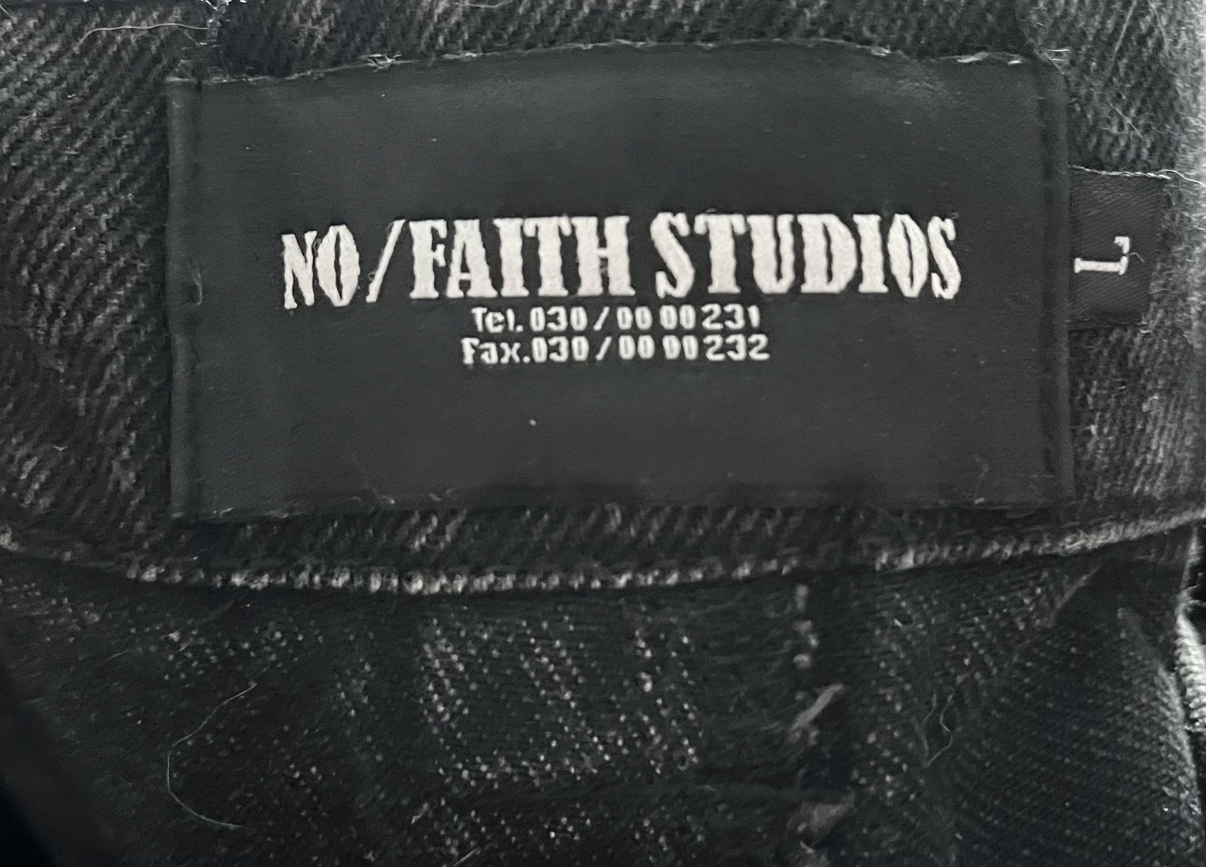 No Faith Studios No Faith Studios Black Denim - 34 Size US 34 / EU 50 - 3 Thumbnail