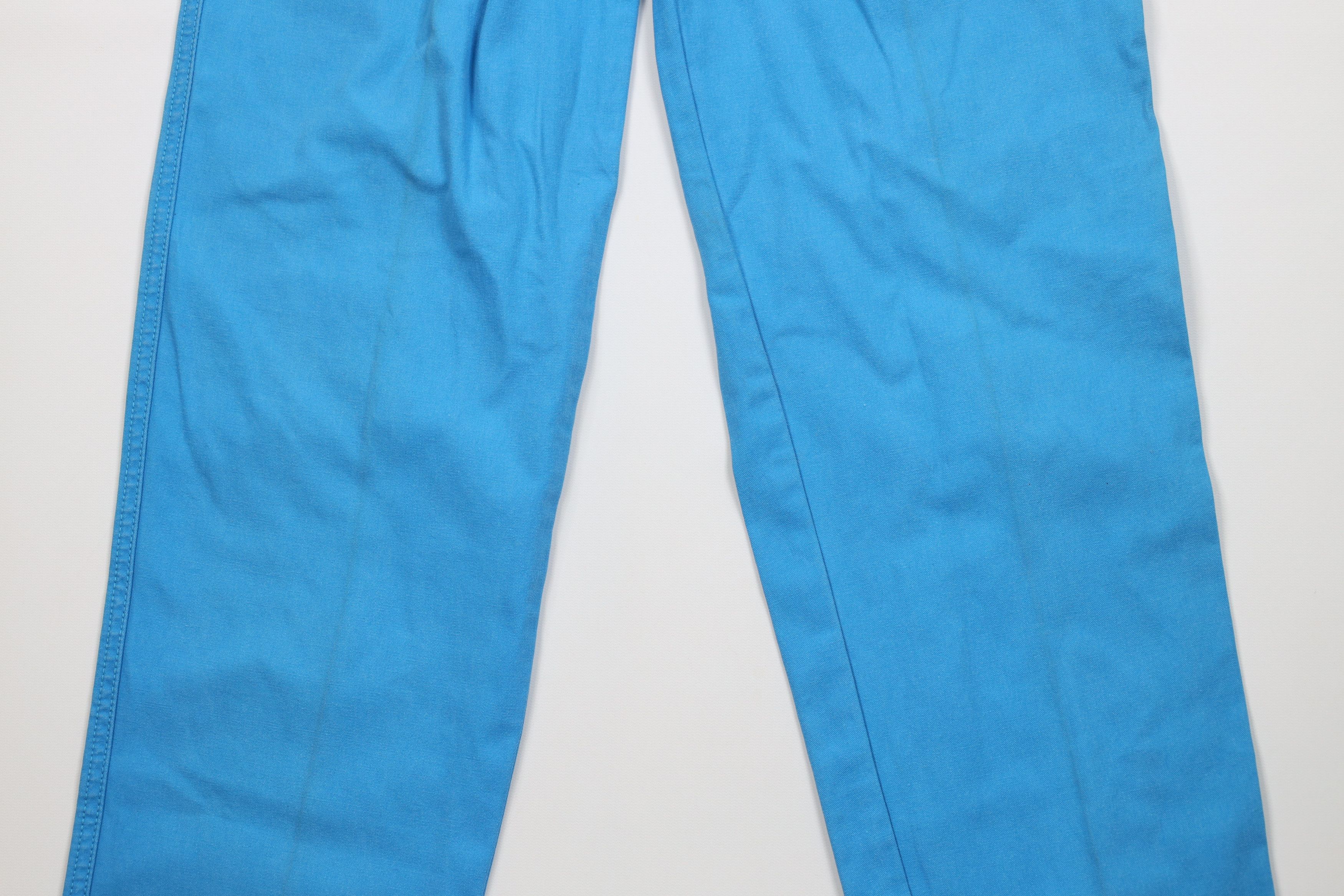 Vintage Deadstock Vintage 80s 90s Streetwear Straight Leg Pants Blue Size US 29 - 3 Thumbnail