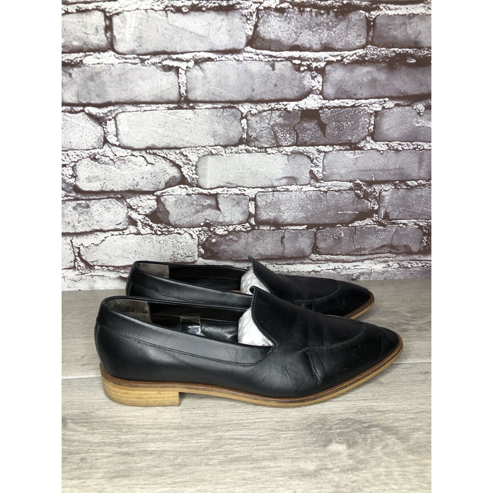 Everlane Everlane The Modern Black Leather Slip On Pointed Toe Loafer Size US 10 / IT 40 - 1 Thumbnail