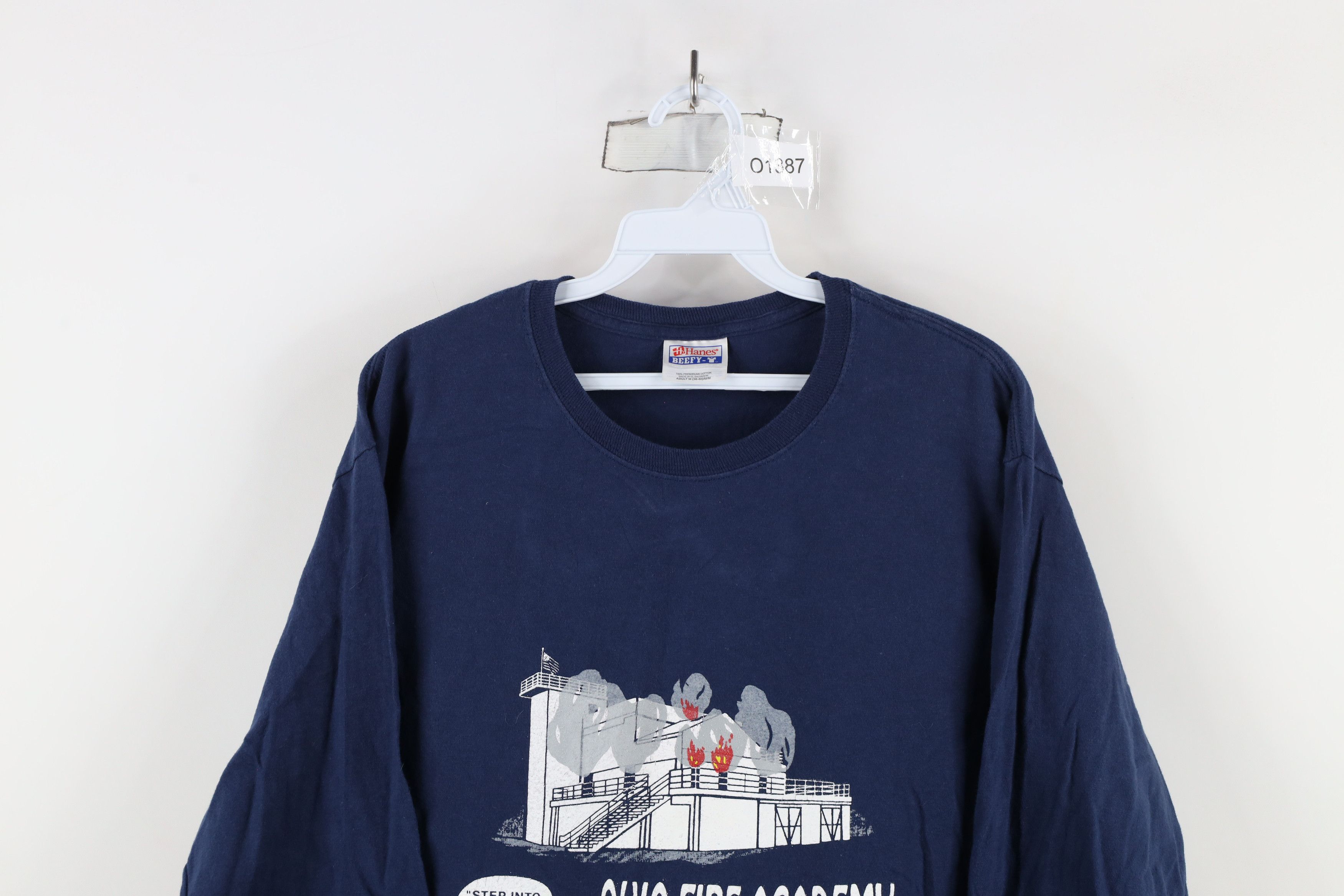 Vintage Vintage 90s Ohio Academy Fire Attack Long Sleeve T-Shirt Size US M / EU 48-50 / 2 - 2 Thumbnail