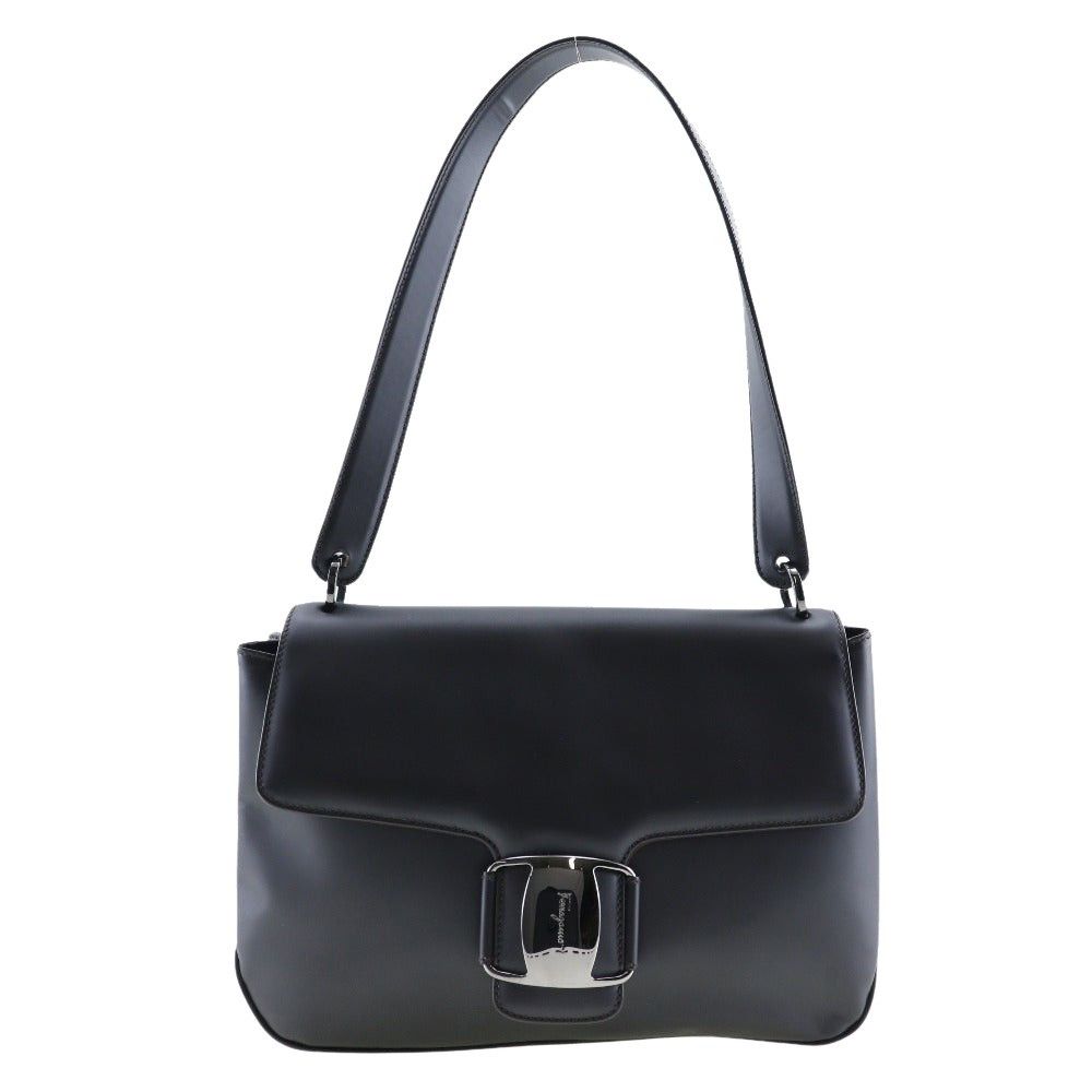 Salvatore Ferragamo Black Leather Shoulder Bag (Pre-Owned) Size ONE SIZE - 1 Thumbnail