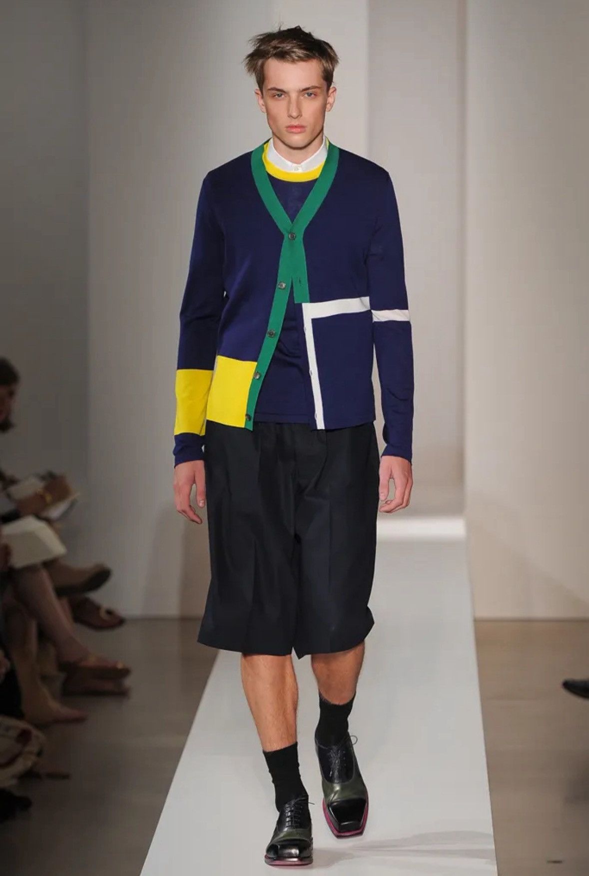 Jil Sander × Raf Simons SS13 RUNWAY Wool Knit Short Sleeve Sweater Size US L / EU 52-54 / 3 - 1 Thumbnail