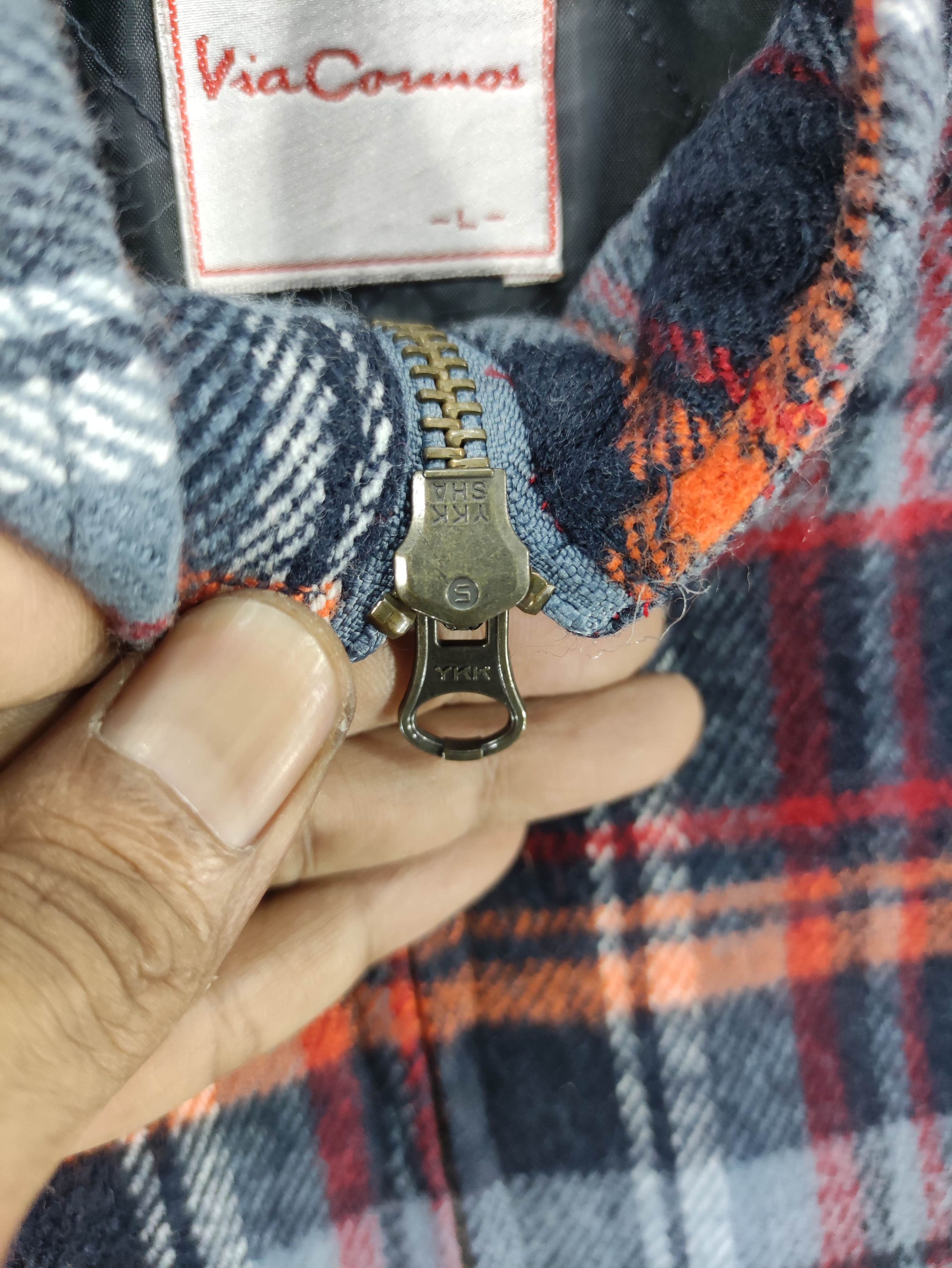 Japanese Brand Vintage Japanese Brand Via Cosmo Flannel Jacket Zipper Size M / US 6-8 / IT 42-44 - 4 Thumbnail