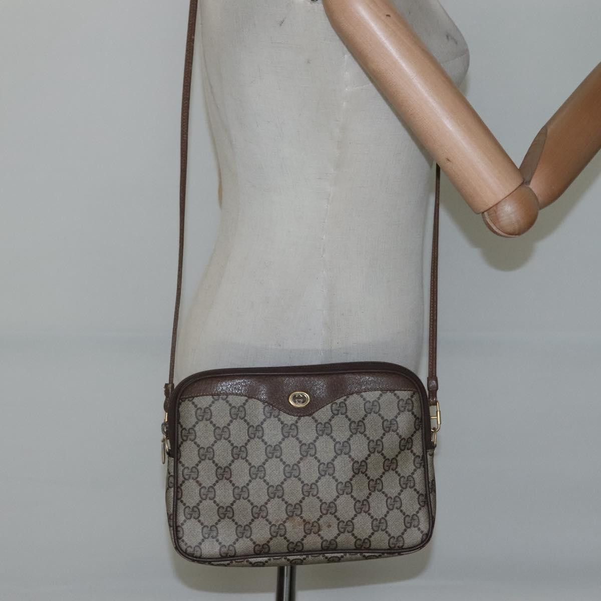 Gucci GUCCI GG Supreme Shoulder Bag Pvc Beige Brown Gold 97 02 068 Size ONE SIZE - 21 Thumbnail