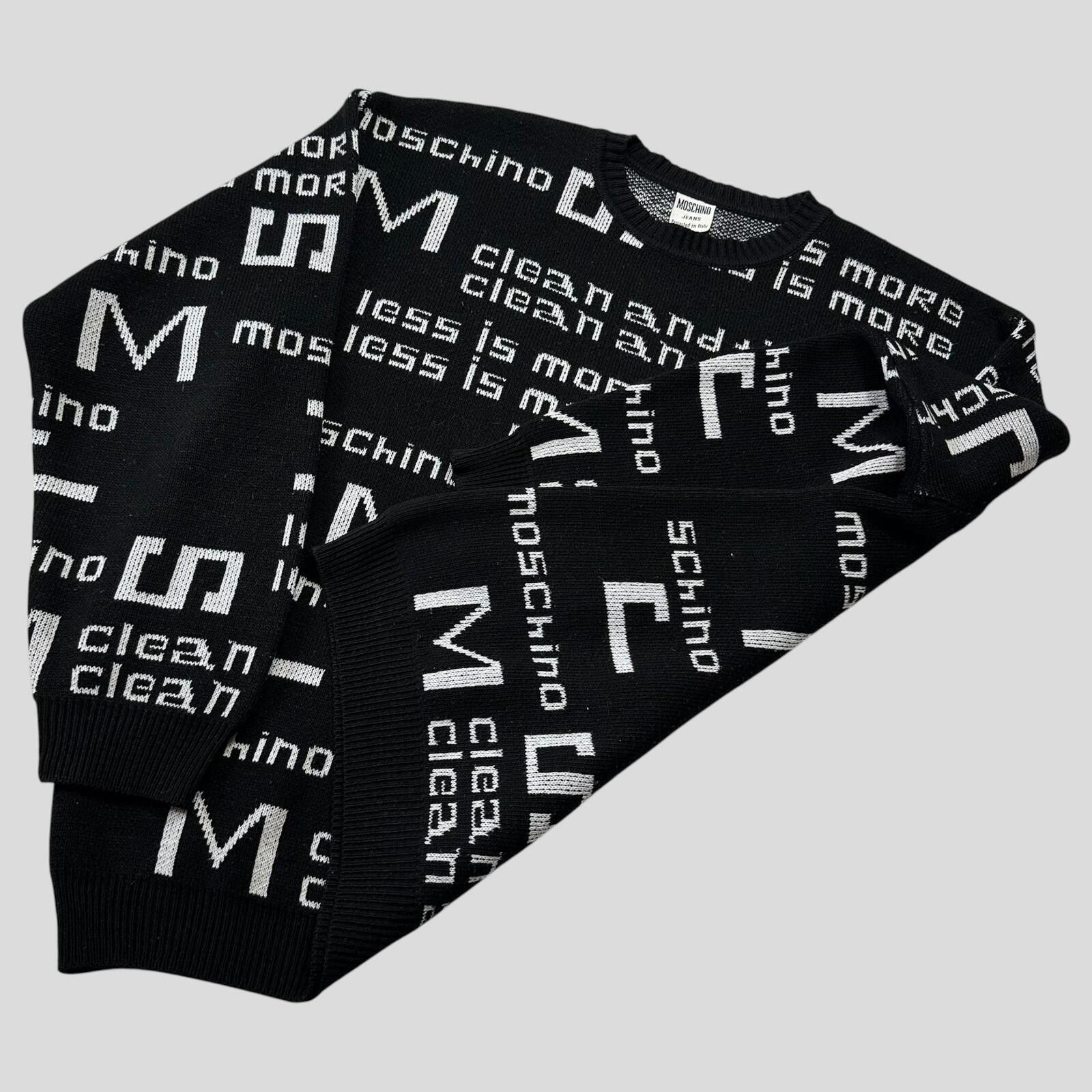 Other Moschino Jeans 1999 Less Is More Knitted Sweater - M/L Size US L / EU 52-54 / 3 - 5 Thumbnail