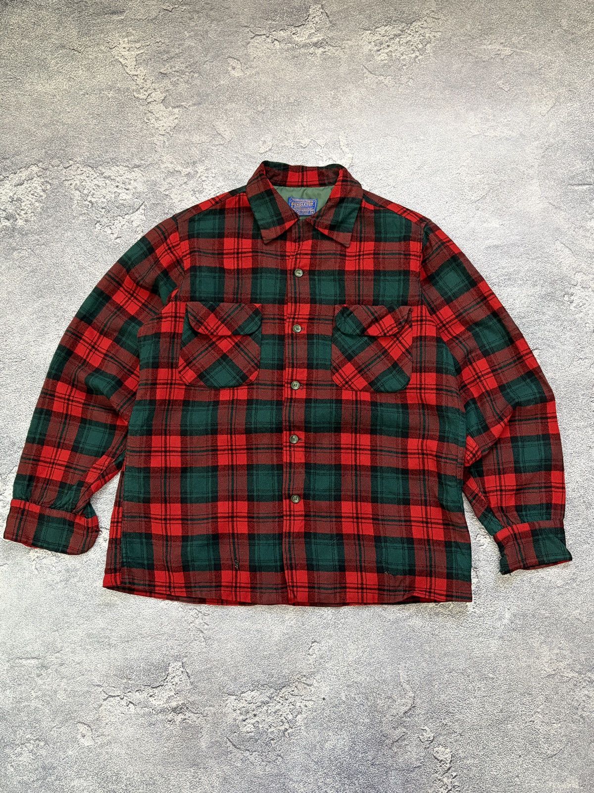 Pendleton Vintage 60s Pendleton Board Shirt Wool Flannel Plaid USA M Size US M / EU 48-50 / 2 - 1 Thumbnail
