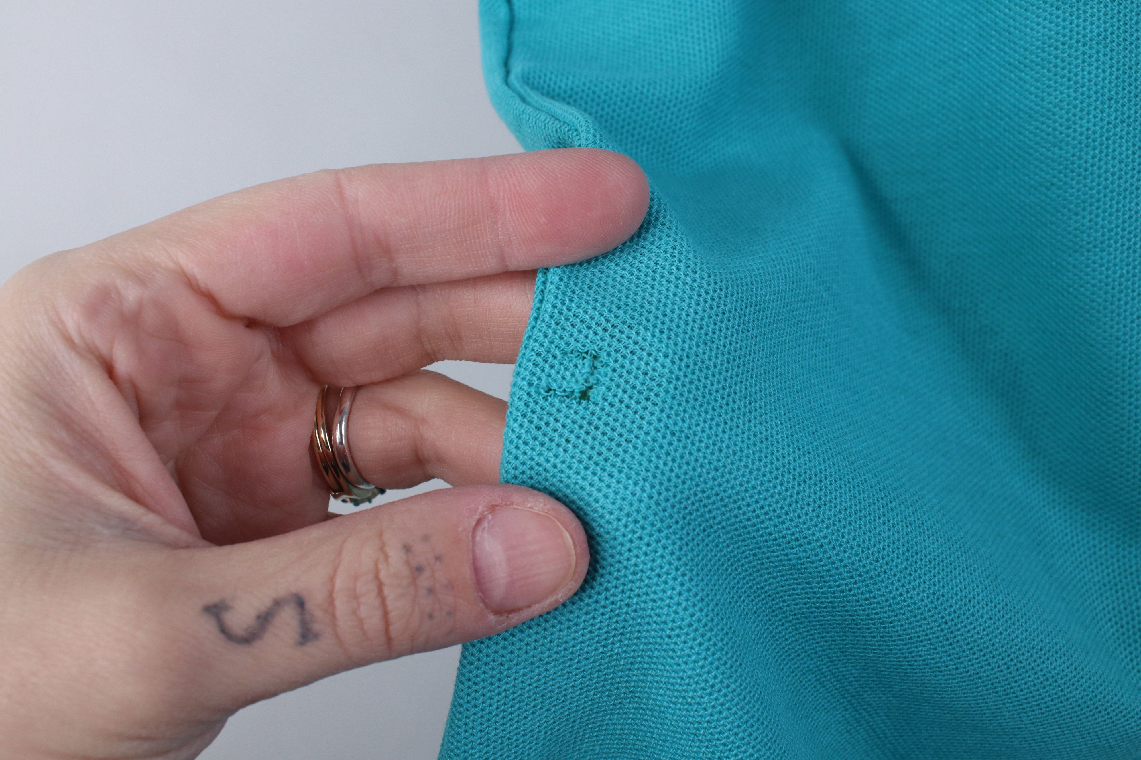 Vintage Vintage 70s 80s Streetwear Blank Knit Golf Polo Shirt Teal Size US L / EU 52-54 / 3 - 4 Thumbnail