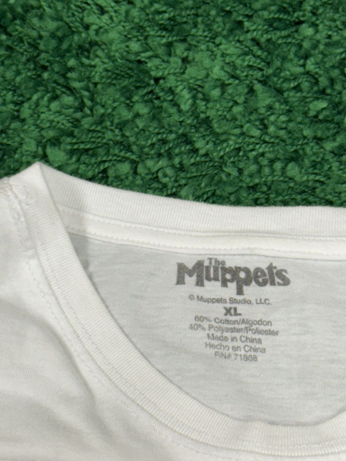 Vintage Muppets Kermit Frog Glasses White Tee XL Portrait All Over Size XL / US 12-14 / IT 48-50 - 3 Thumbnail
