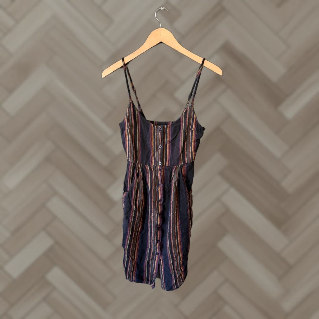 RVCA RVCA Multicolor Sleeveless Short Slip Dress Womens Small Size S Pattern Striped Size 28" / US 6 / IT 42 - 1 Thumbnail