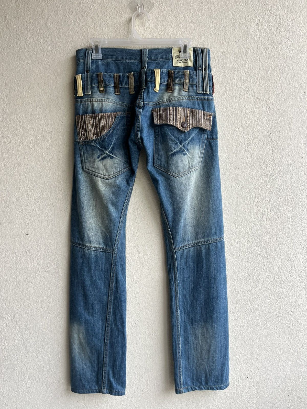 Japanese Brand Mud Wash Denim Double Waist Dominate Handcrafted Jeans Size US 30 / EU 46 - 22 Thumbnail
