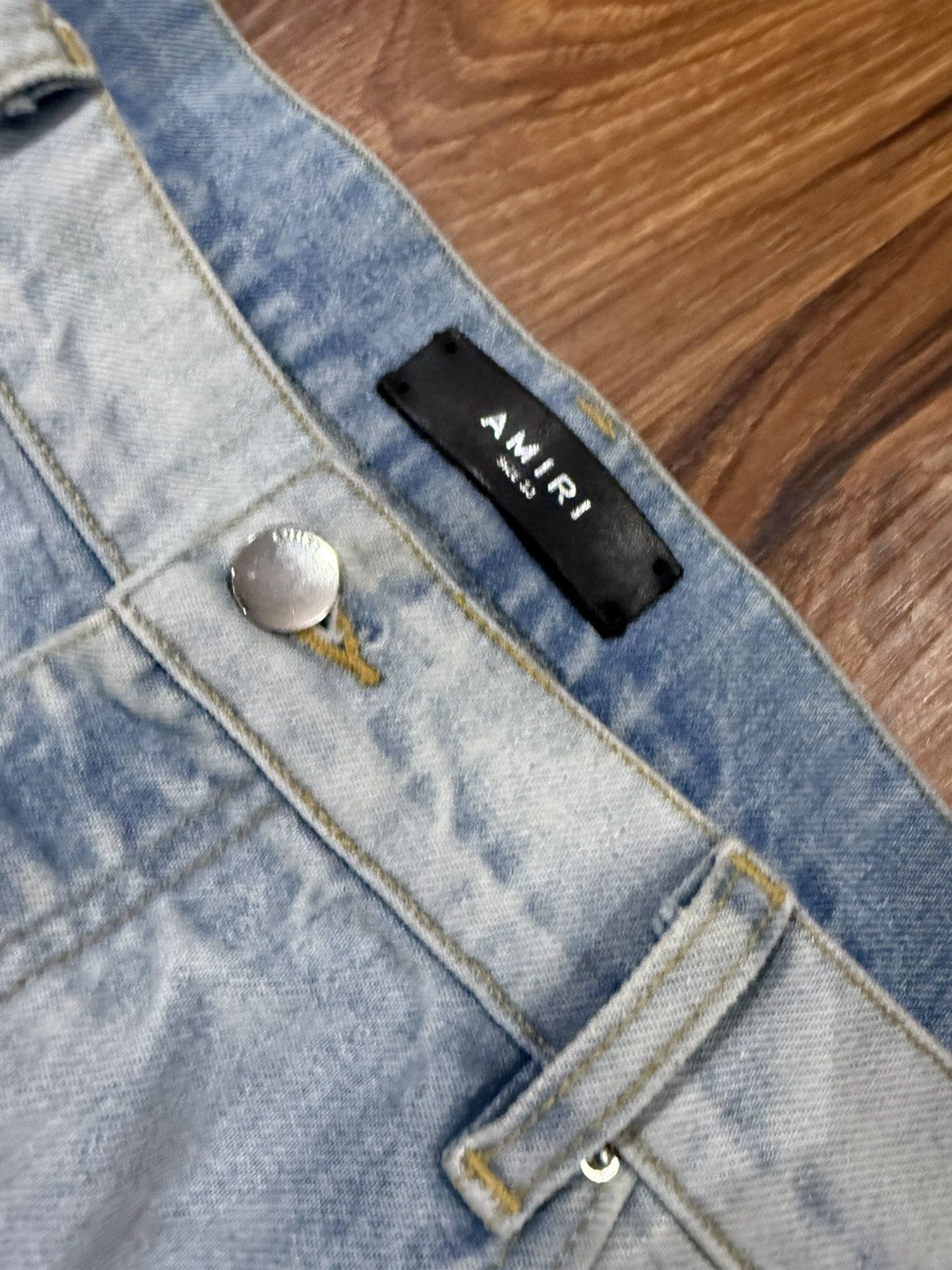 Amiri AMIRI Carpenter Jeans Light Blue Distressed Repair Baggy Size US 32 / EU 48 - 4 Thumbnail