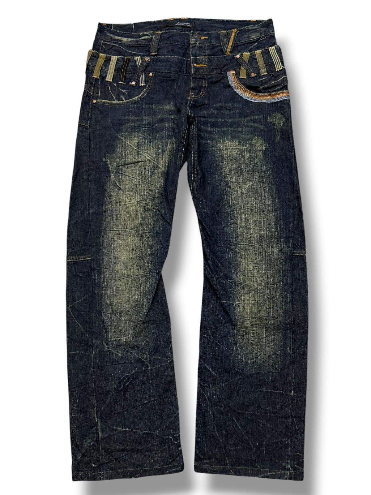 Other Vintage Dominate Handcrafted Jeans | Double Waist Style W33 Size US 33 - 2 Thumbnail