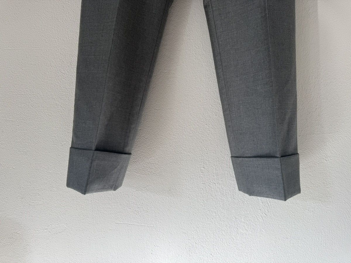 Thom Browne Runway Sample - Grey Wool Tailored Trousers with Cuffed Hem Size US 30 / EU 46 - 4 Thumbnail