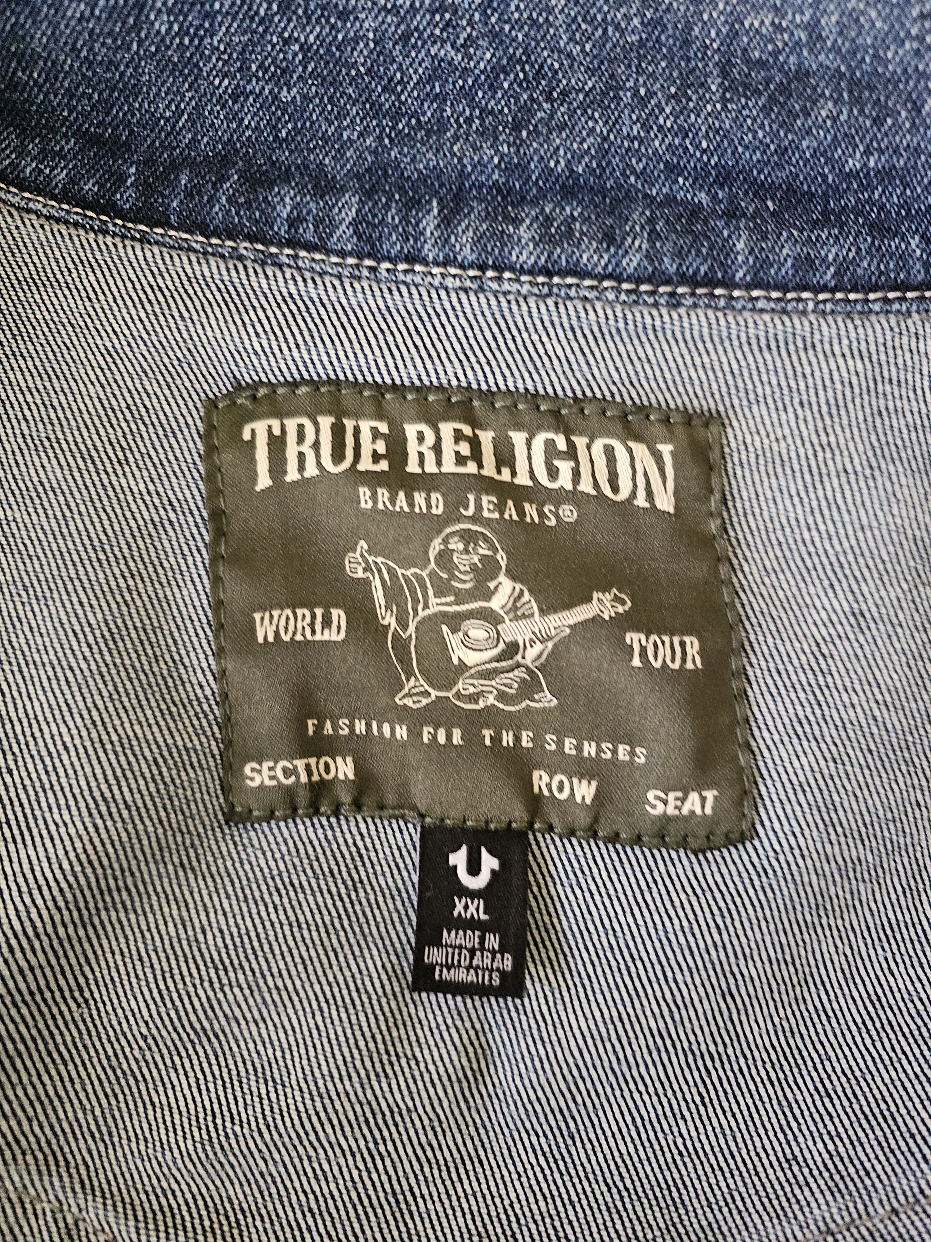 True Religion Blue Denim Jacket Size US XXL / EU 58 / 5 - 3 Thumbnail