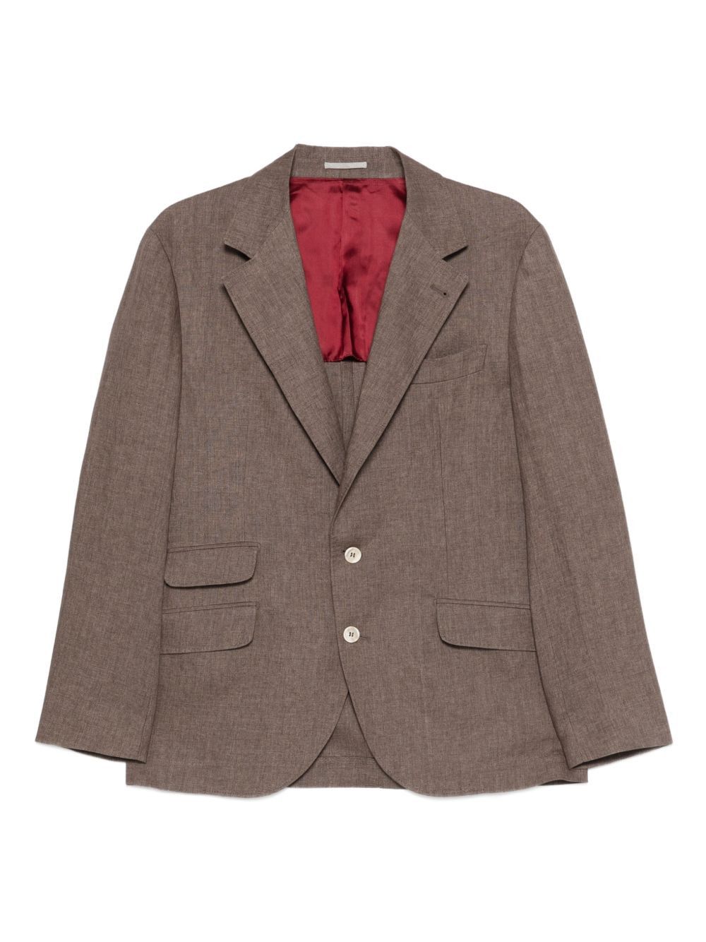 Brunello Cucinelli LINEN SINGLE-BREASTED JACKET Size US L / EU 52-54 / 3 - 1 Thumbnail