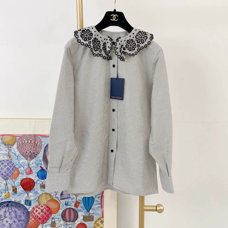 Louis Vuitton Louis Vuitton Checkered Collar Shirt Size US XS / EU 42 / 0 - 1 Thumbnail