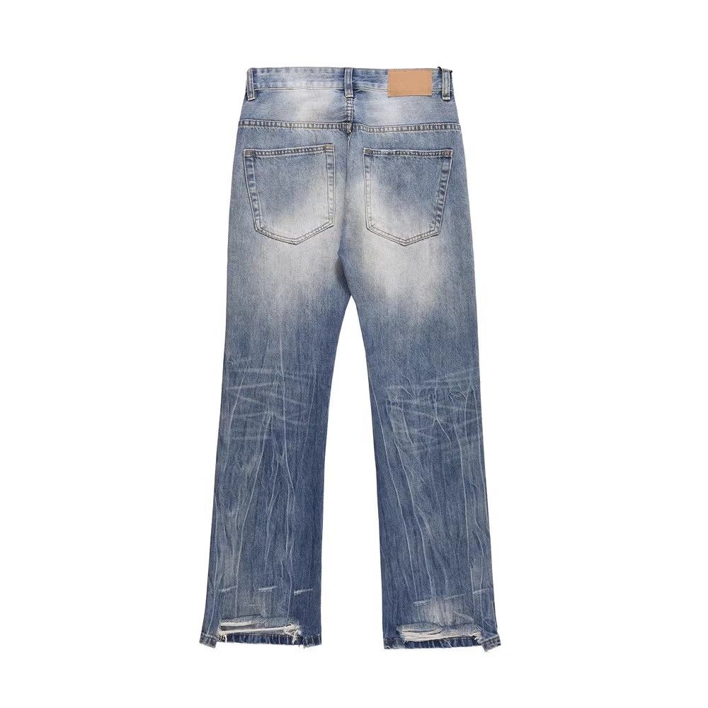 Japanese Brand × Jean American high street men's loose gradient ripped jeans Size US 32 / EU 48 - 2 Thumbnail