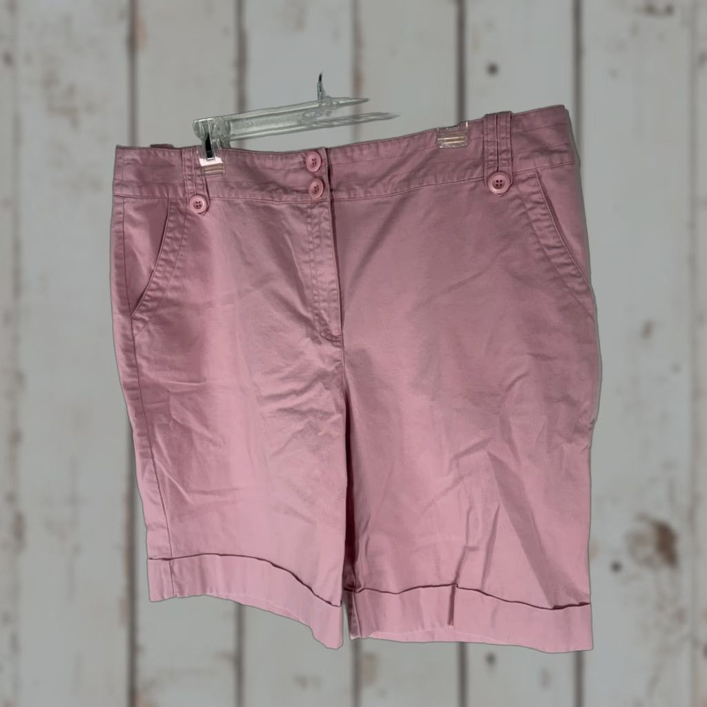 Talbots Talbots Pink Bermuda Shorts Womens Size 18 Cuffed Stretchy Casual Classic Size 40" / US 18 - 1 Thumbnail