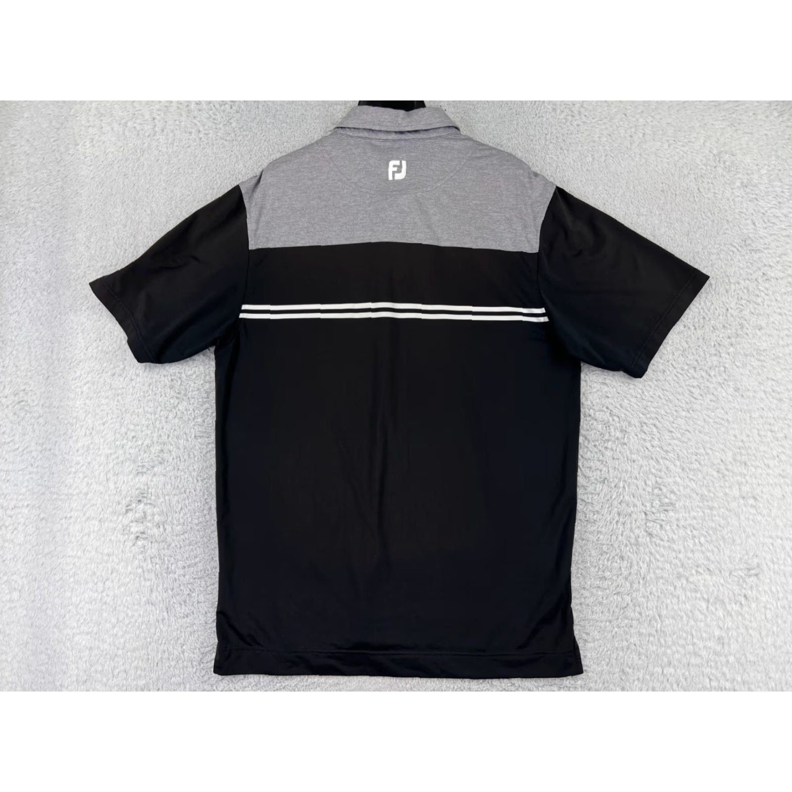 Footjoy FootJoy Polo Shirt Men Medium Black Gray Short Sleeve 100% Polyester Golf Golfer Size US M / EU 48-50 / 2 - 2 Thumbnail