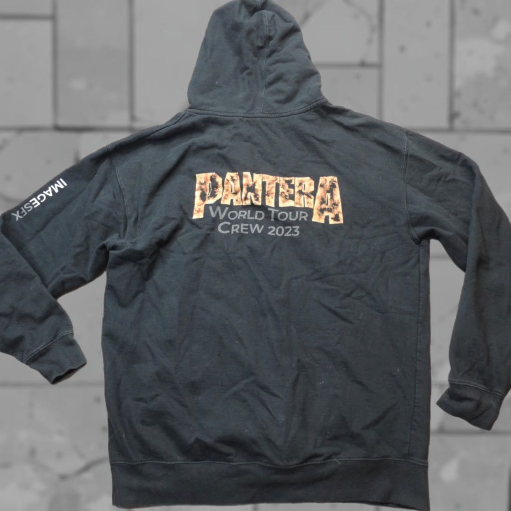 Vintage VINTAGE Pantera Sweatshirt XL Black Double Sided World Tour 2023 Crew Full Zip Size US XL / EU 56 / 4 - 1 Thumbnail
