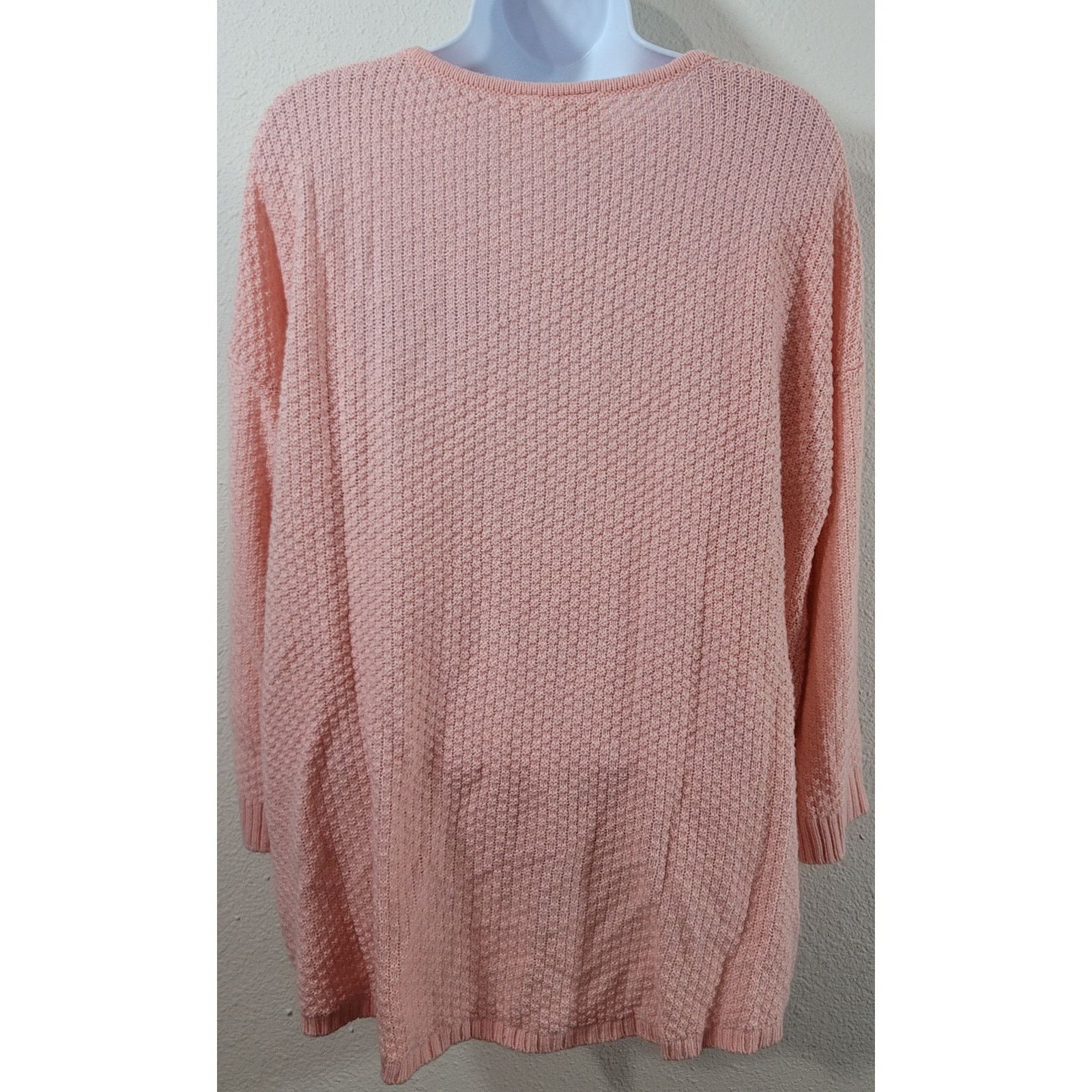 Other Cato Pink Waffle Knit Pearls On Shoulders Sweater XL Stretch Size XL / US 12-14 / IT 48-50 - 3 Thumbnail