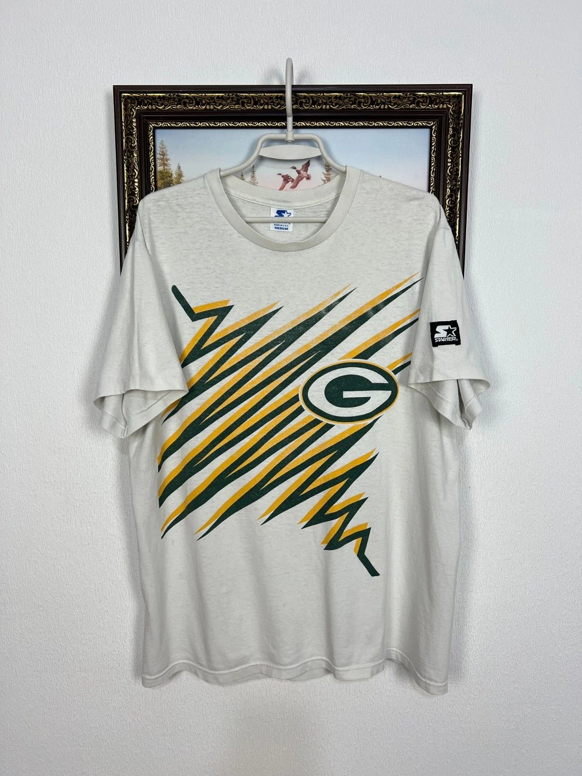 Vintage Vintage Starter NFL Green Bay Packers Over Print Shirt Tee Size US M / EU 48-50 / 2 - 1 Thumbnail