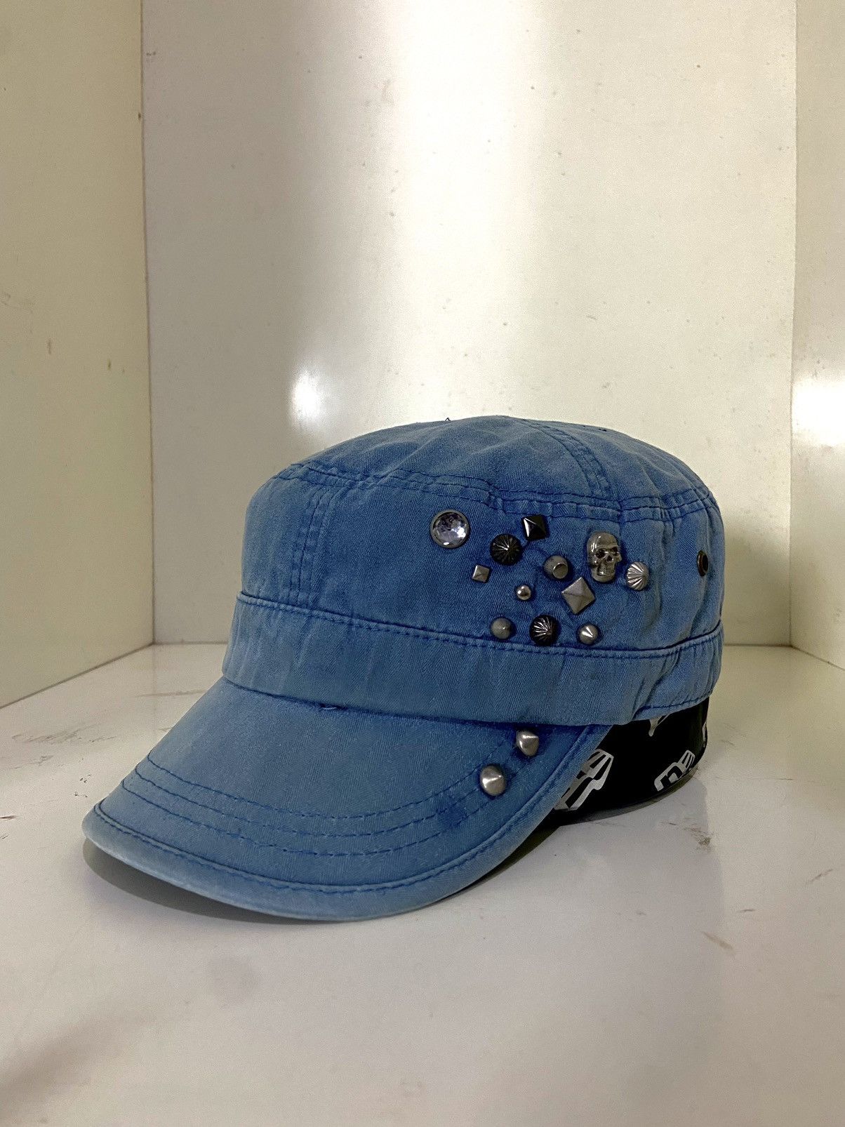 If Six Was Nine VTG punk skull studded patrol hat Size ONE SIZE - 1 Thumbnail