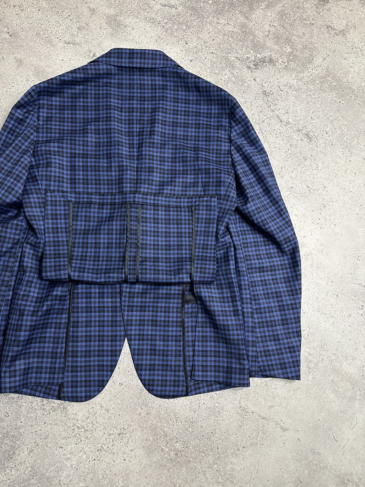 Boggi Boggi Milano Reda 1865 Blue Plaid Light Wool Button Blazer Size US S / EU 44-46 / 1 - 16 Thumbnail