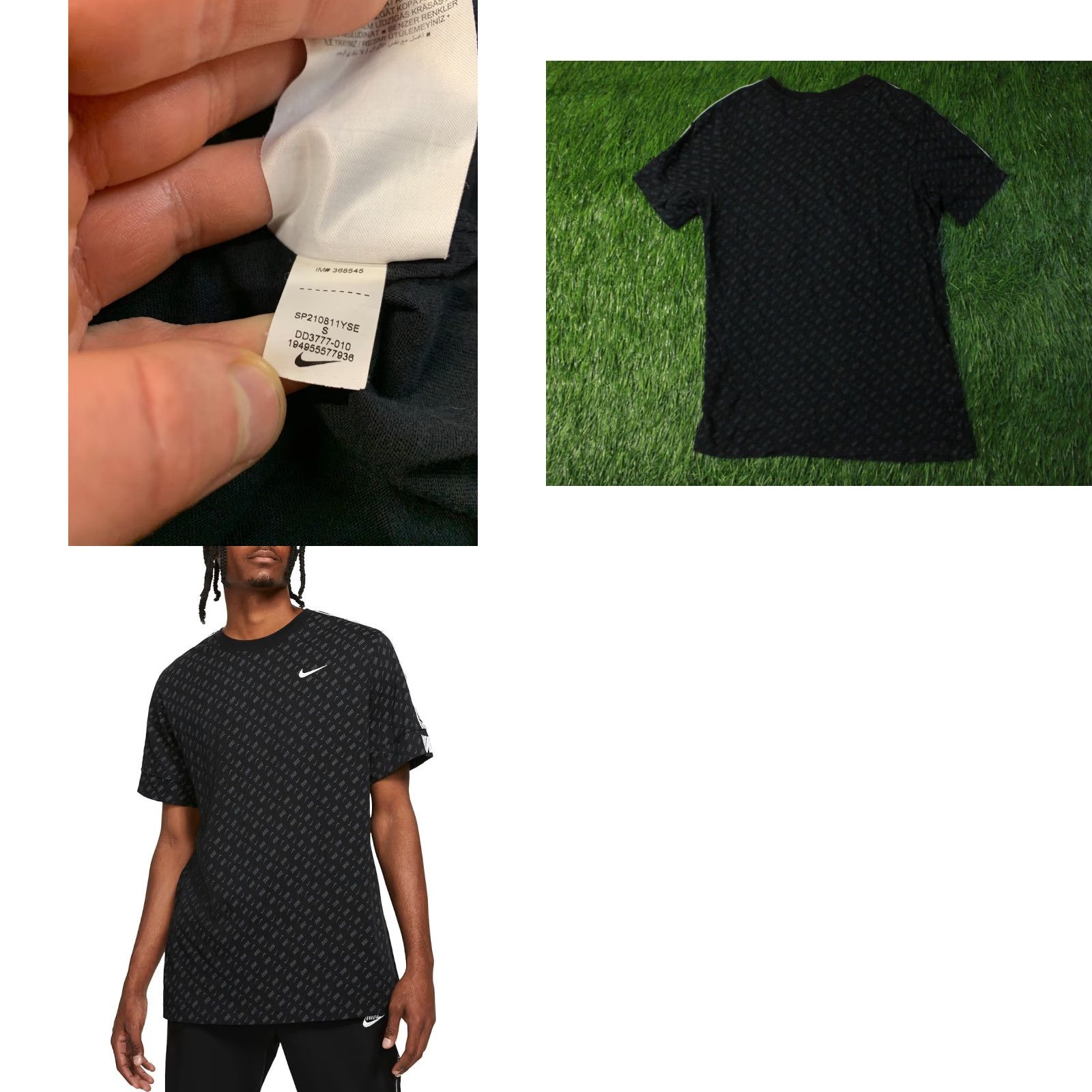 Nike Nike T-Shirt Shirt Men Size S Black Logo Jersey 100% Cotton Short Sleeve 2021 DD3777-010 Size US S / EU 44-46 / 1 - 8 Thumbnail