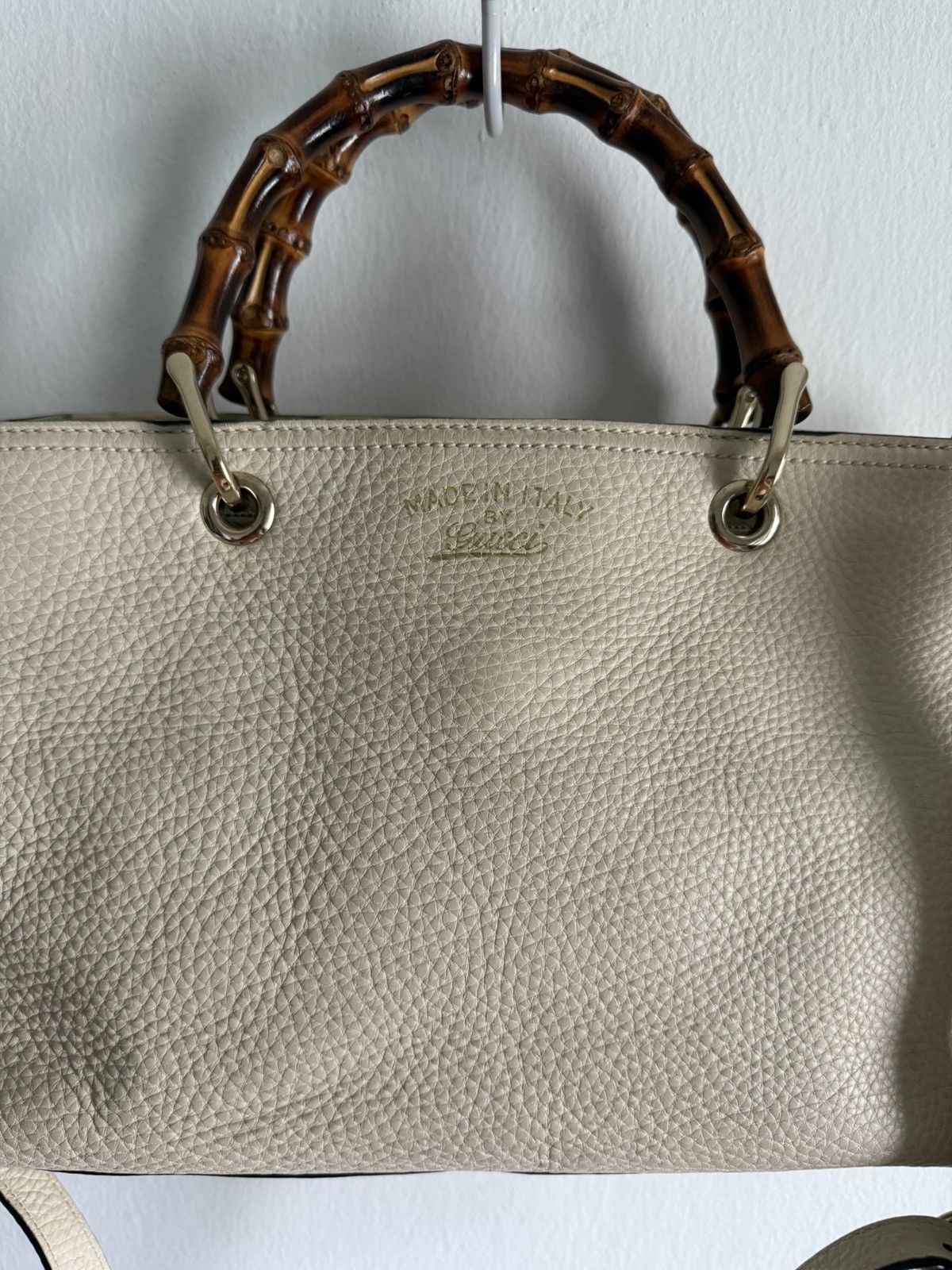 Gucci Gucci Bamboo Shopper Pebbled Leather 2 way Small Size ONE SIZE - 2 Thumbnail