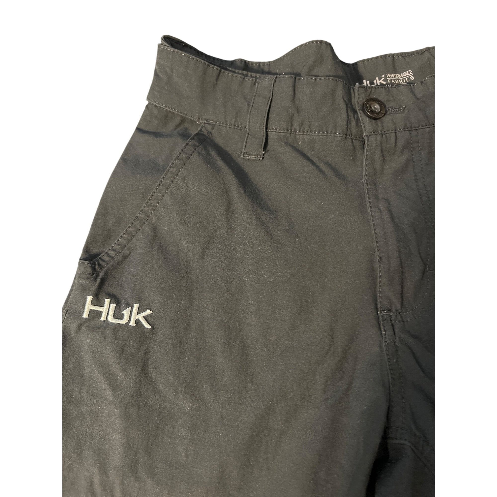 Other Huk Mens Performance Fishing Shorts Cargo Black Pockets Util Size US 29 - 3 Thumbnail