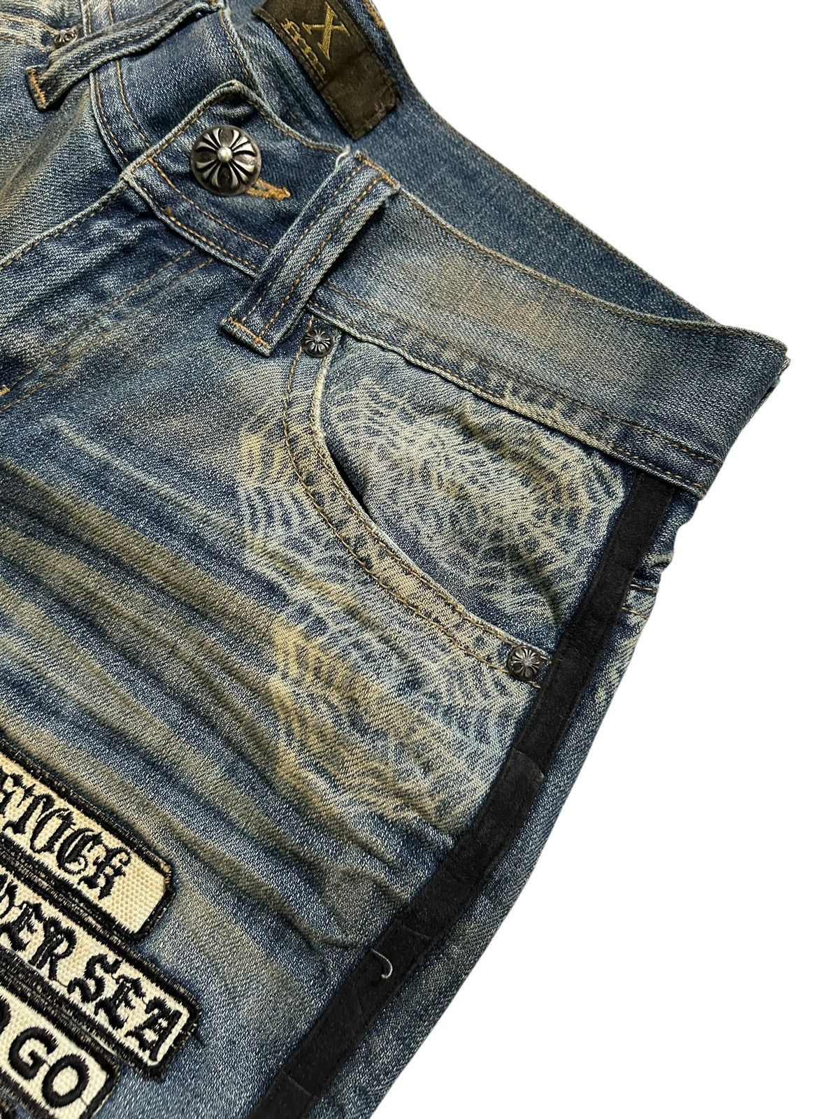 Japanese Brand × Kapital × Vintage Xfrm Flare Japanese Punk Bondage Style Denim ☠️🎌 Size US 30 / EU 46 - 4 Thumbnail