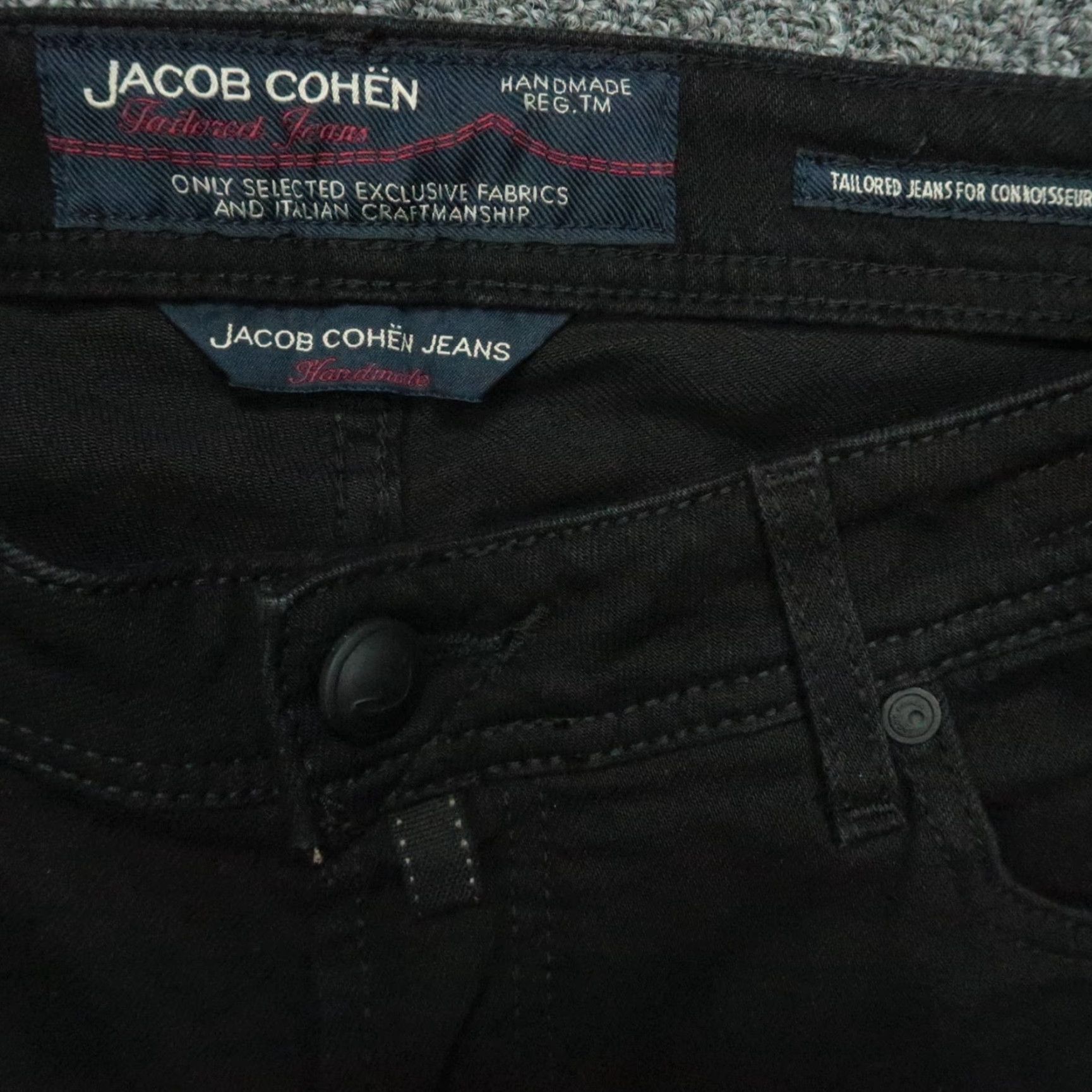 Jacob Cohen Jacob Cohen Jeans Men 31x34 Black 5 Pocket Straight Button Fly Vintage No Size US 31 - 4 Thumbnail