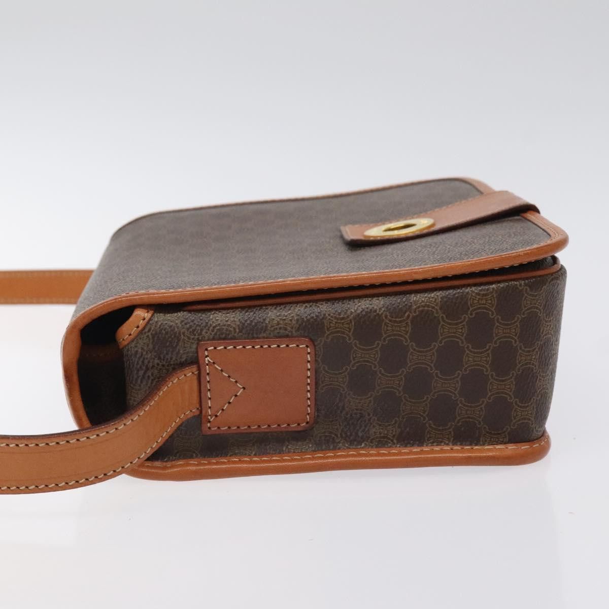Celine CELINE Macadam Canvas Shoulder Bag Pvc Leather Brown Gold Size ONE SIZE - 5 Thumbnail