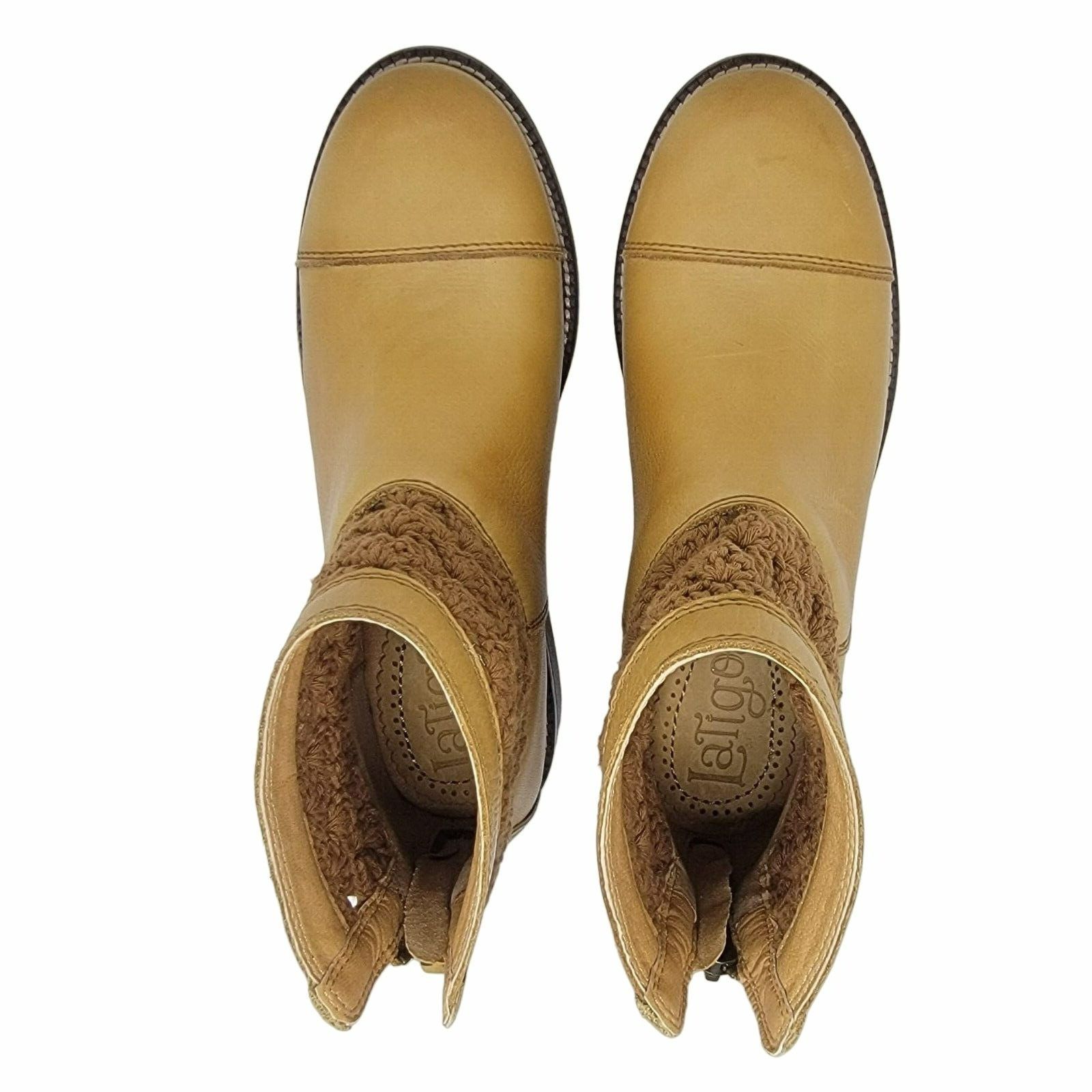 Other ⭐Latigo Womens Ankle Boots Booties Sz 7.5 Camel Brown Leathe Size US 7.5 / IT 37.5 - 11 Thumbnail
