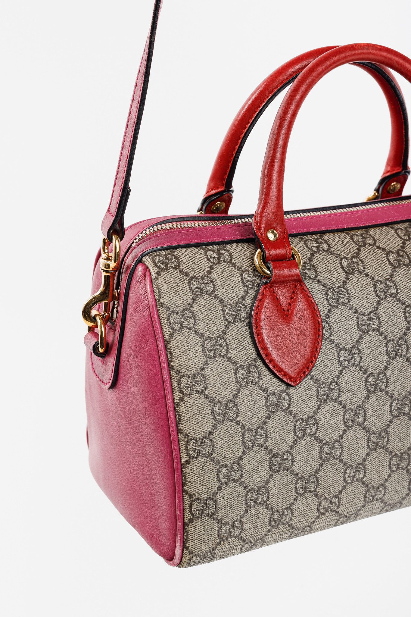 Gucci Gucci Beige & Ebony GG Supreme Canvas Top Handle Bag Size ONE SIZE - 7 Thumbnail