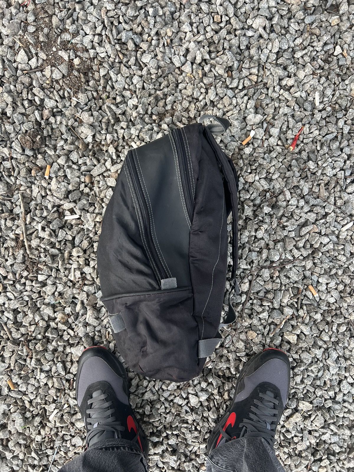 Nike × Vintage VERY RARE NIKE BIG LOGO SWOOSH BAG PACK RETRO DRILL Y2K 90s Size ONE SIZE - 3 Thumbnail