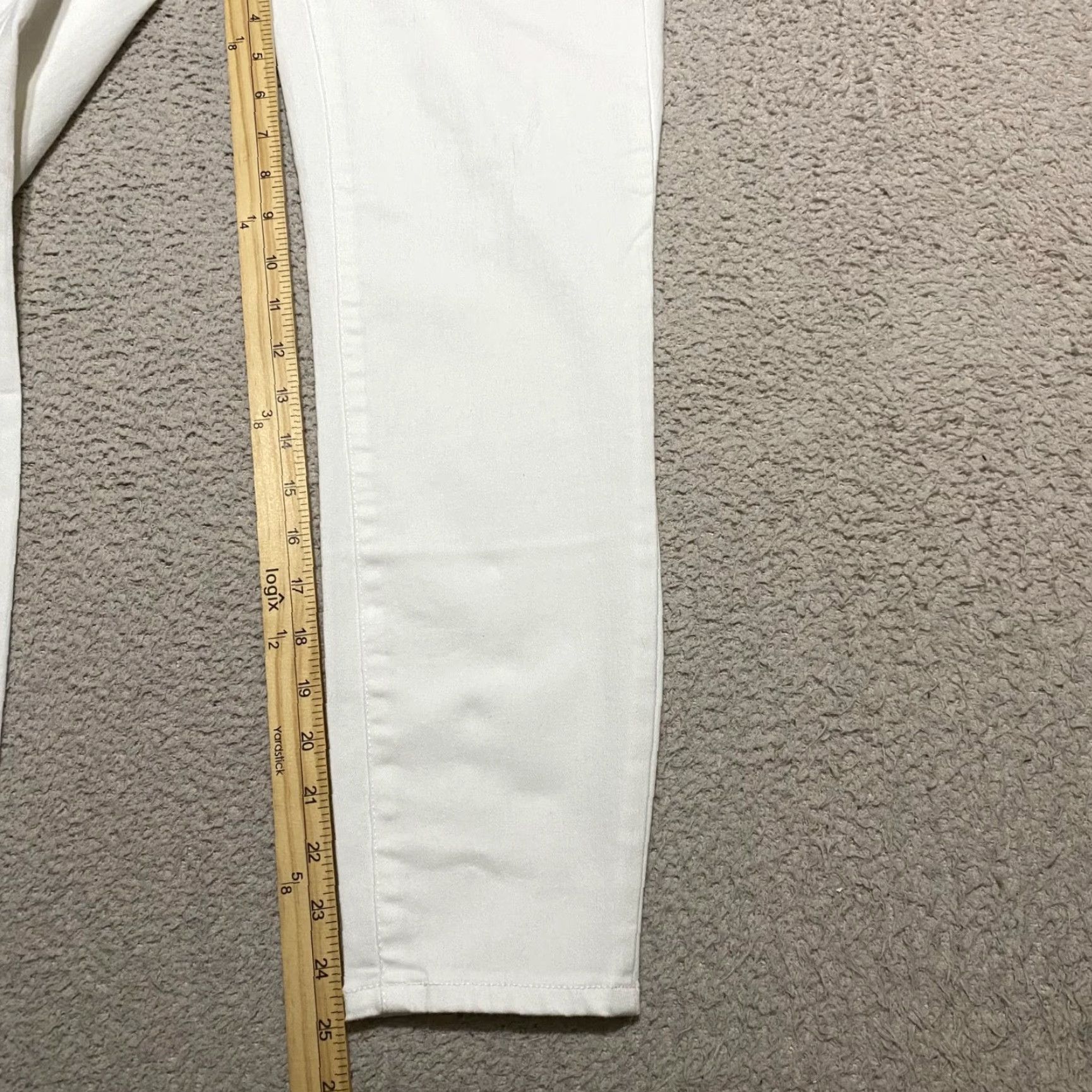 Talbots Talbots Womens Jeans Cropped Size 2 White Denim Jegging Mid Rise Pants 5-Pocket Solid Cotton Polyester Spandex Clothing Womens Size 26" / US 2 / IT 38 - 6 Thumbnail