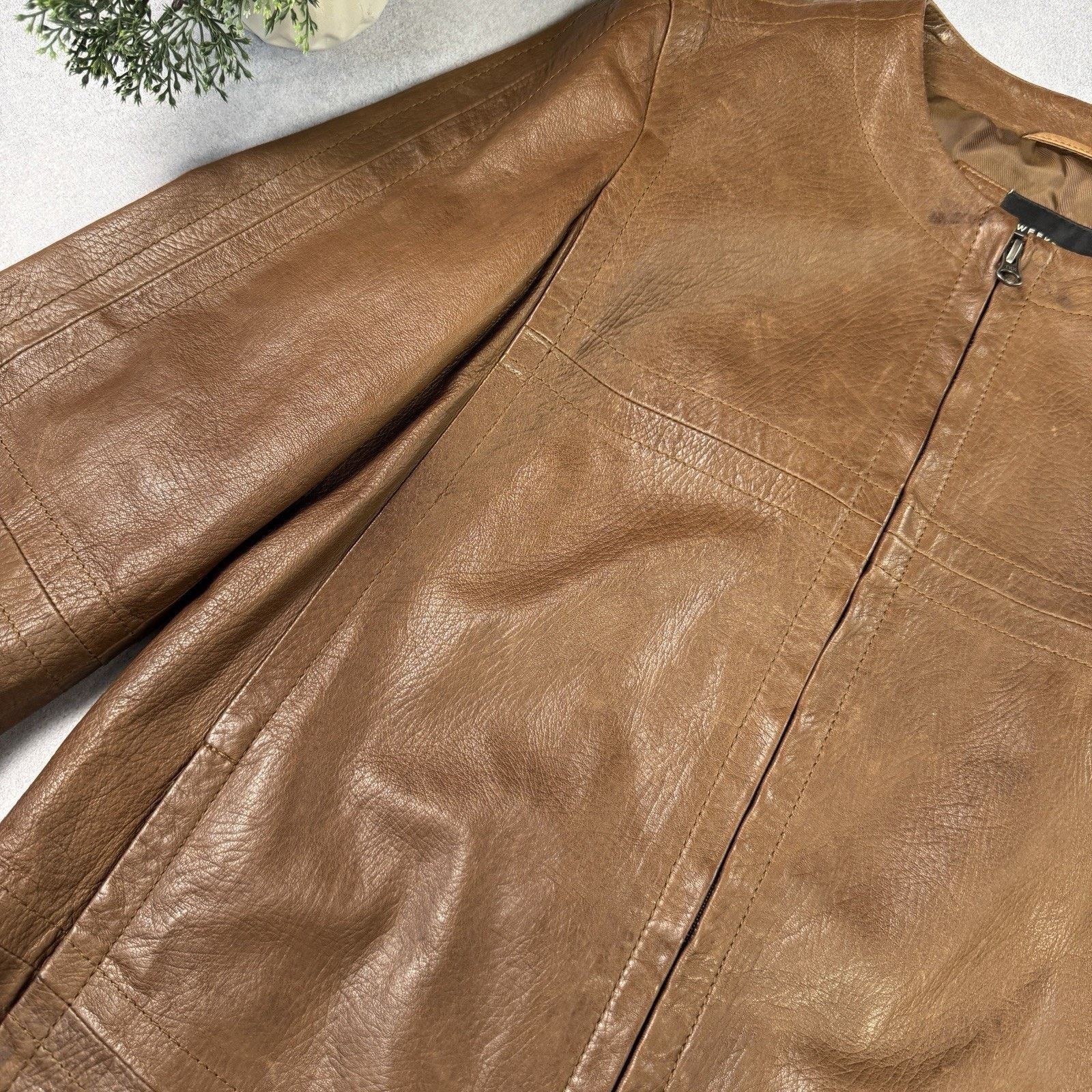 Weekend Max Mara Weekend Max Mara Women Leather Jacket Coat Size 12 Brown Size M / US 6-8 / IT 42-44 - 9 Thumbnail