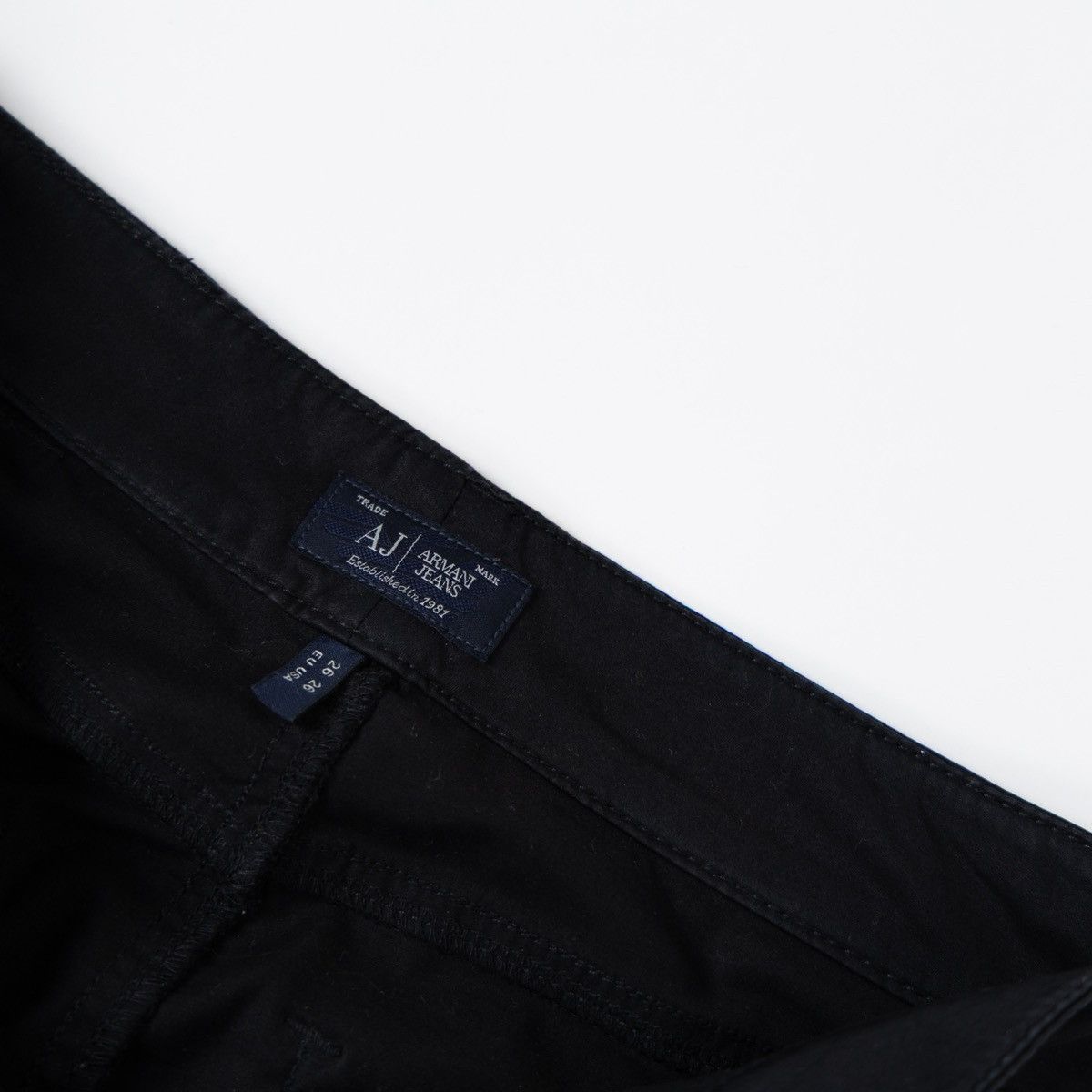 Armani Armani Jeans Black Slim Fit Trousers Stretch Casual Pants Size 27" / US 4 / IT 40 - 6 Thumbnail